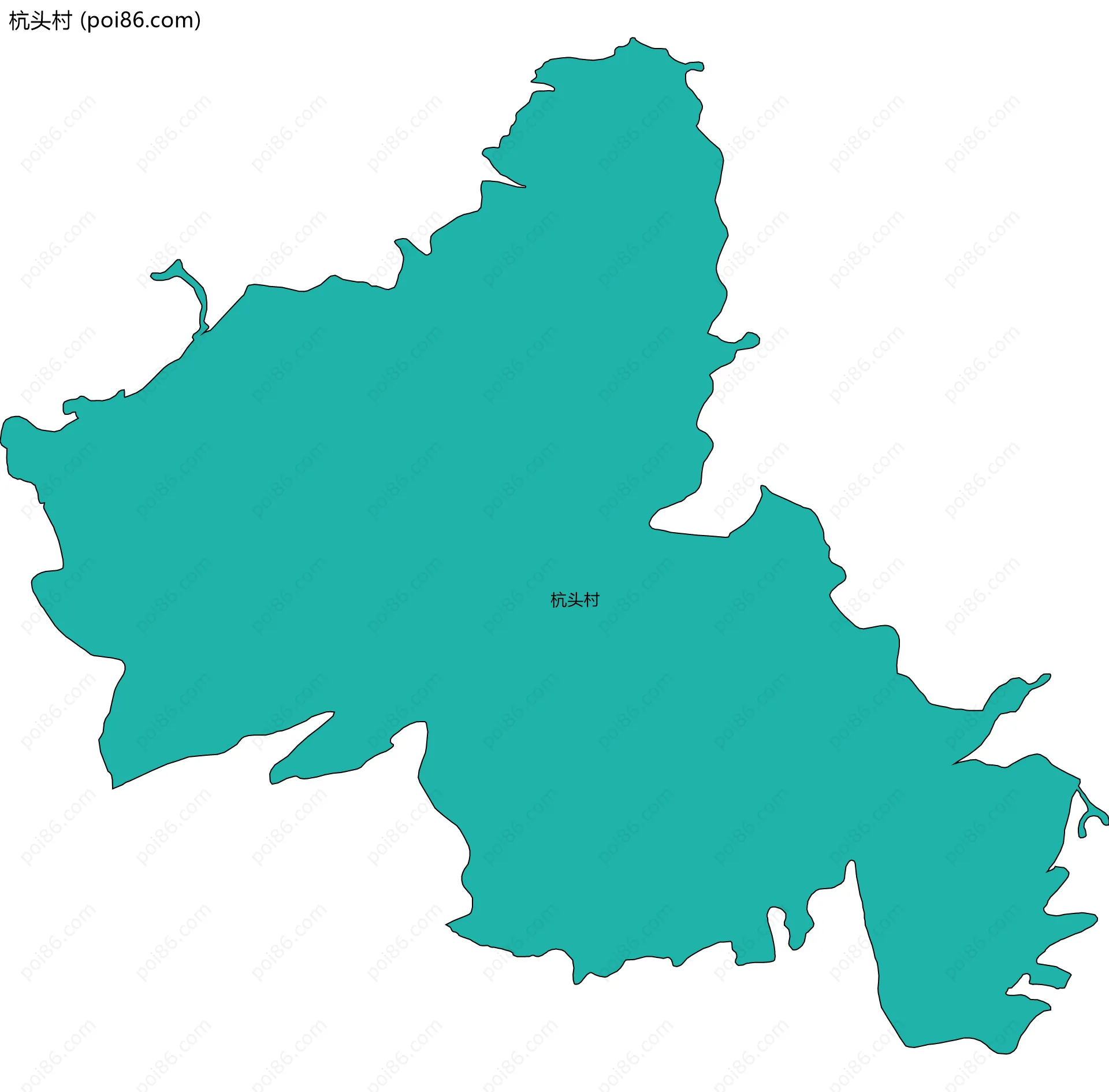 杭头村边界地图