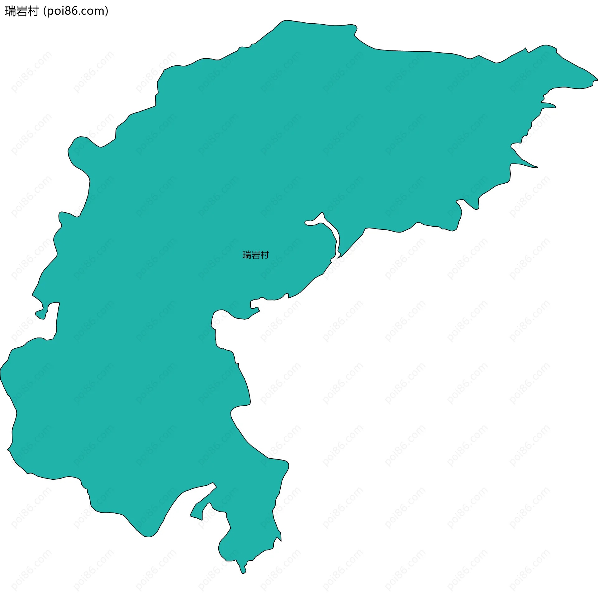 瑞岩村边界地图