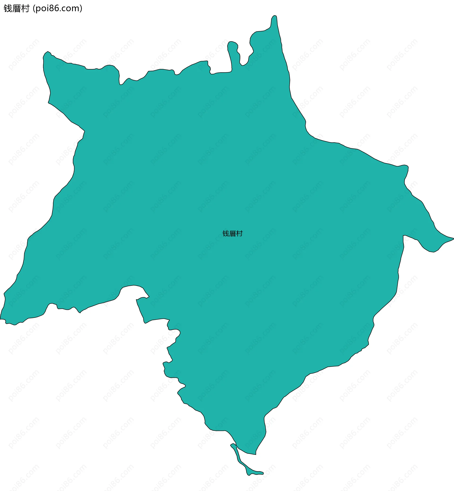 钱厝村边界地图