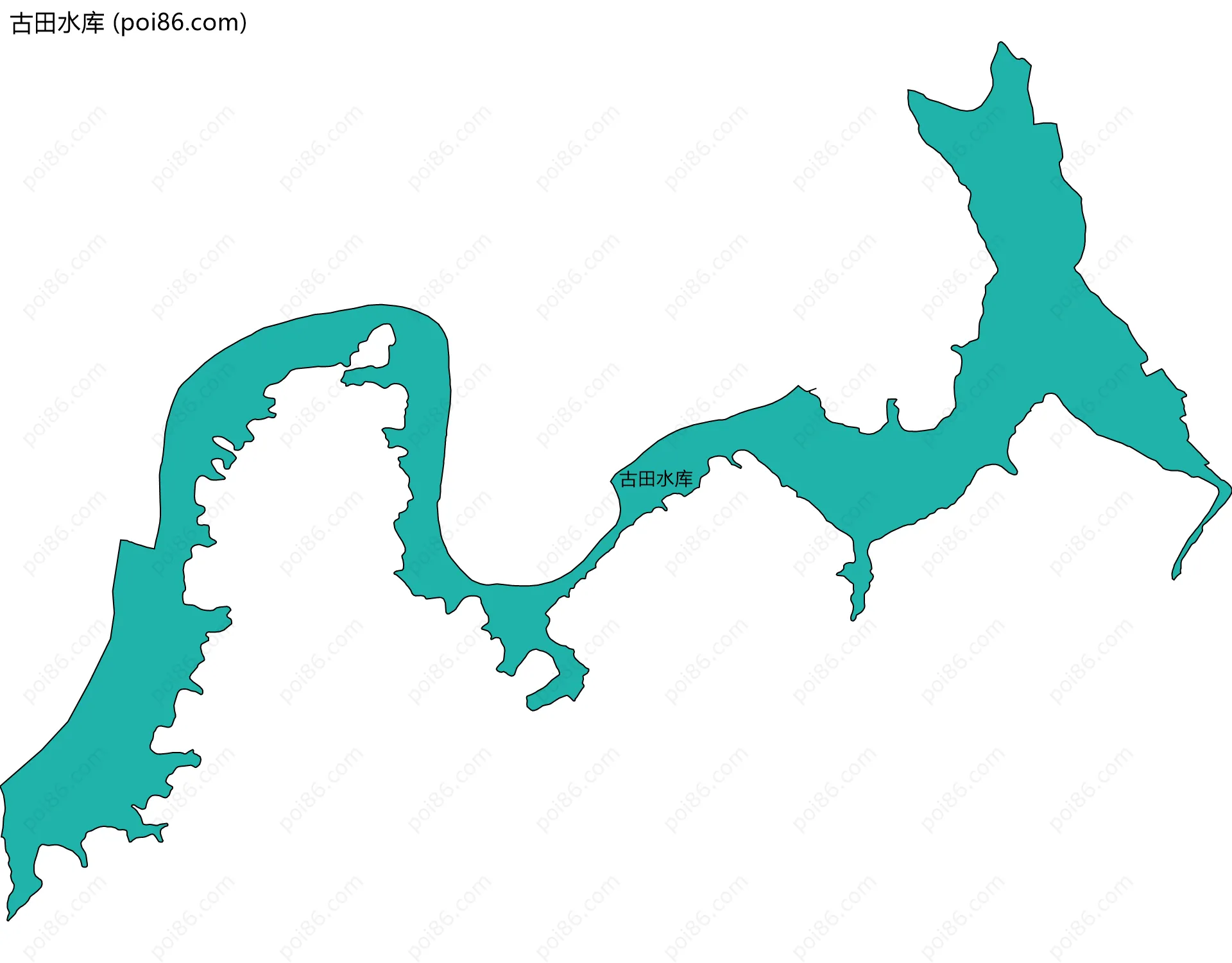 古田水库边界地图