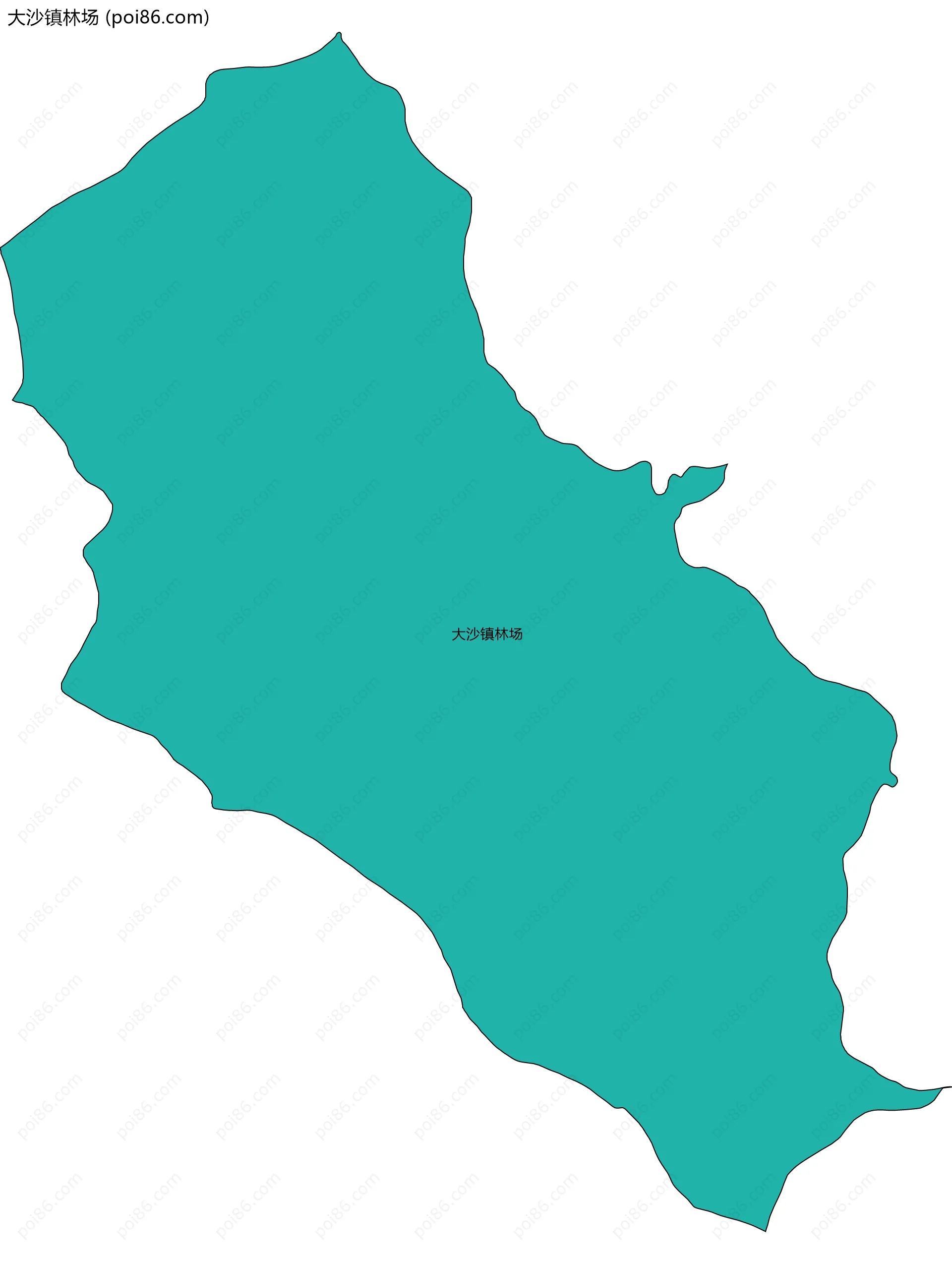 大沙镇林场边界地图