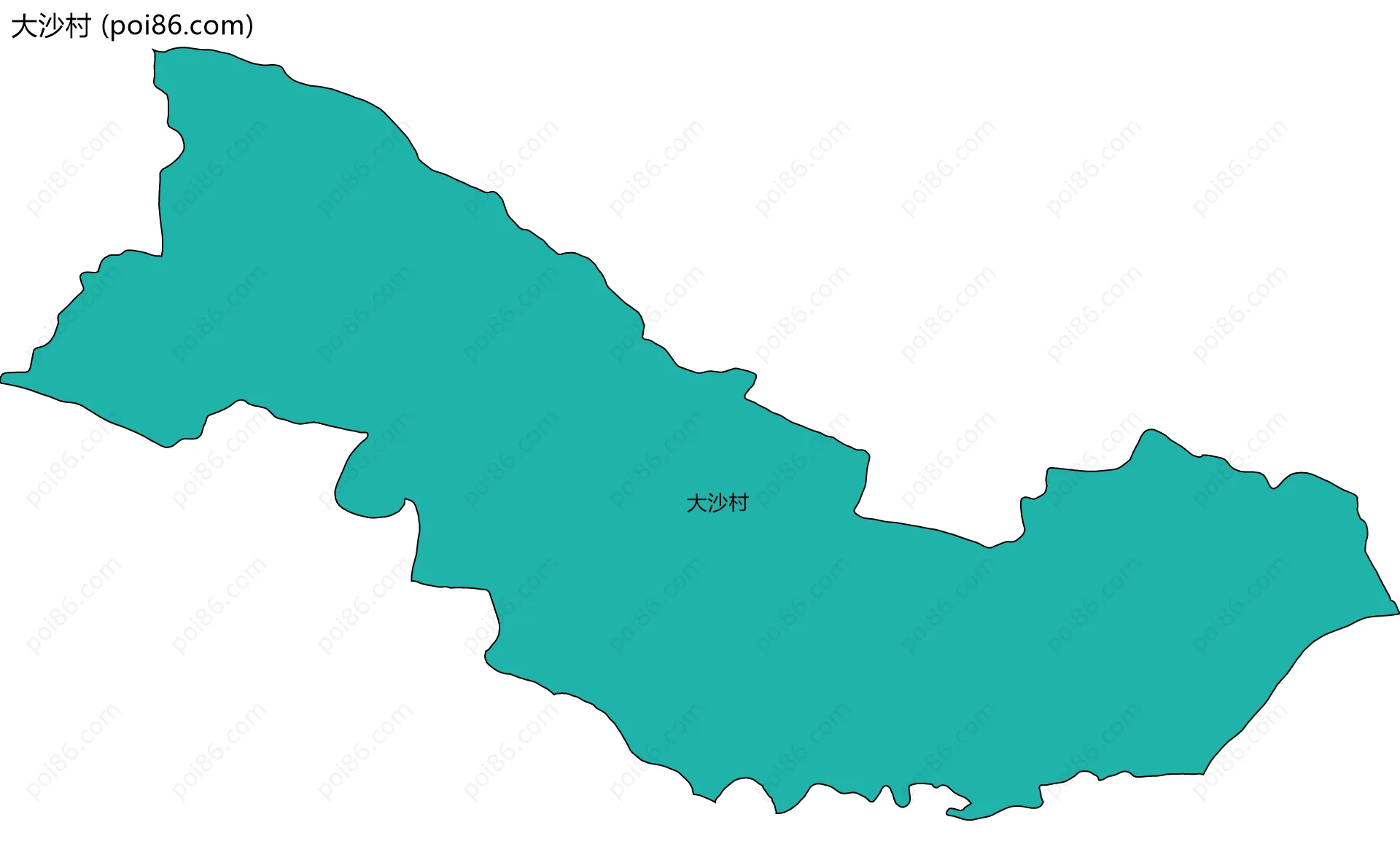 大沙村边界地图