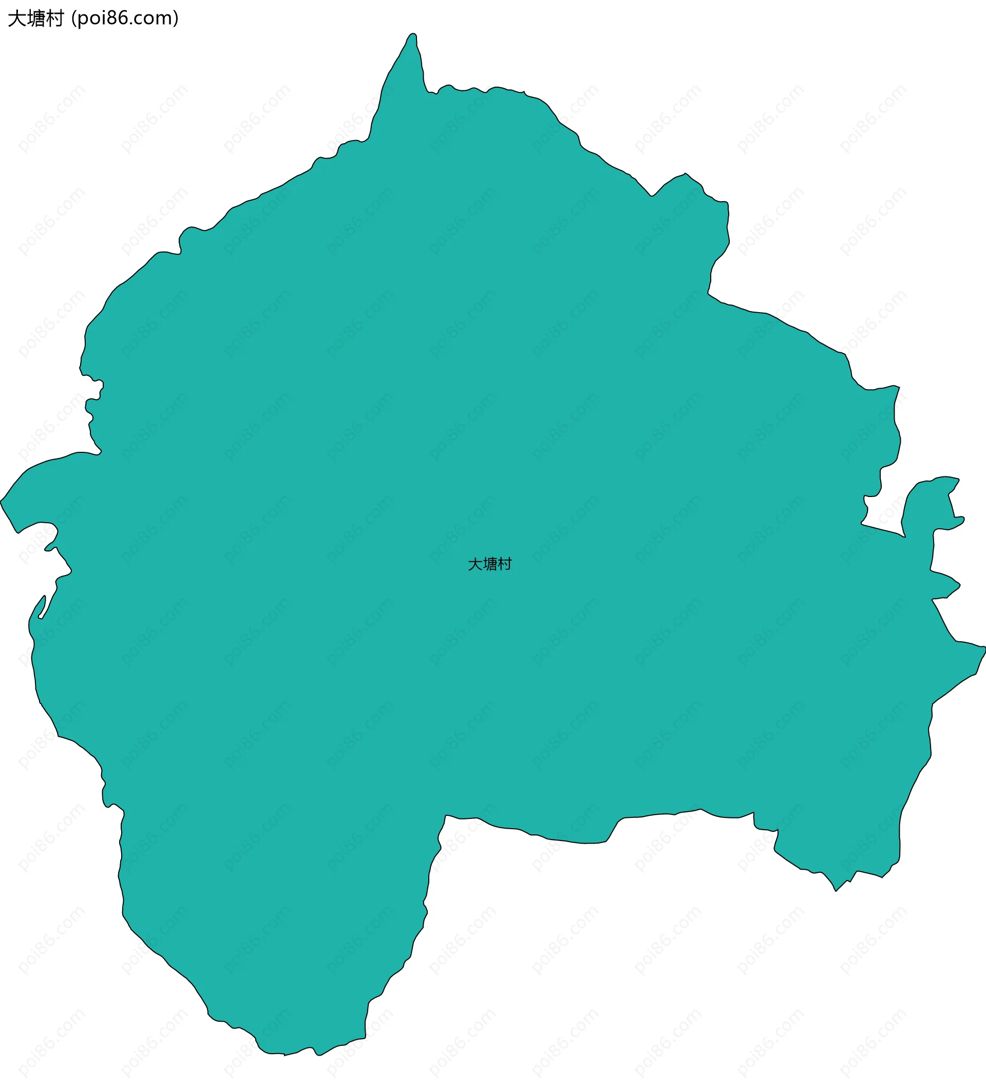 大塘村边界地图