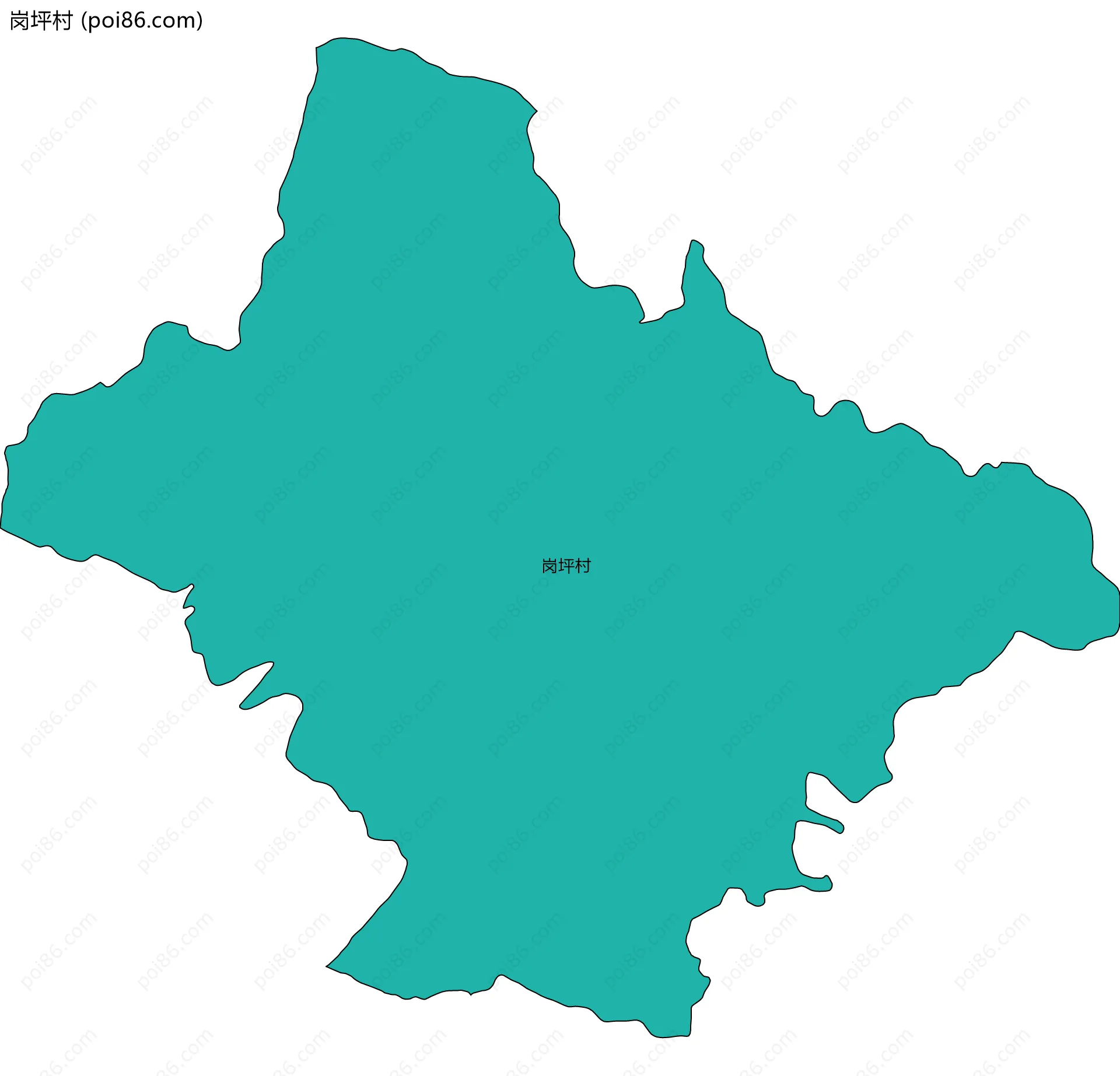 岗坪村边界地图