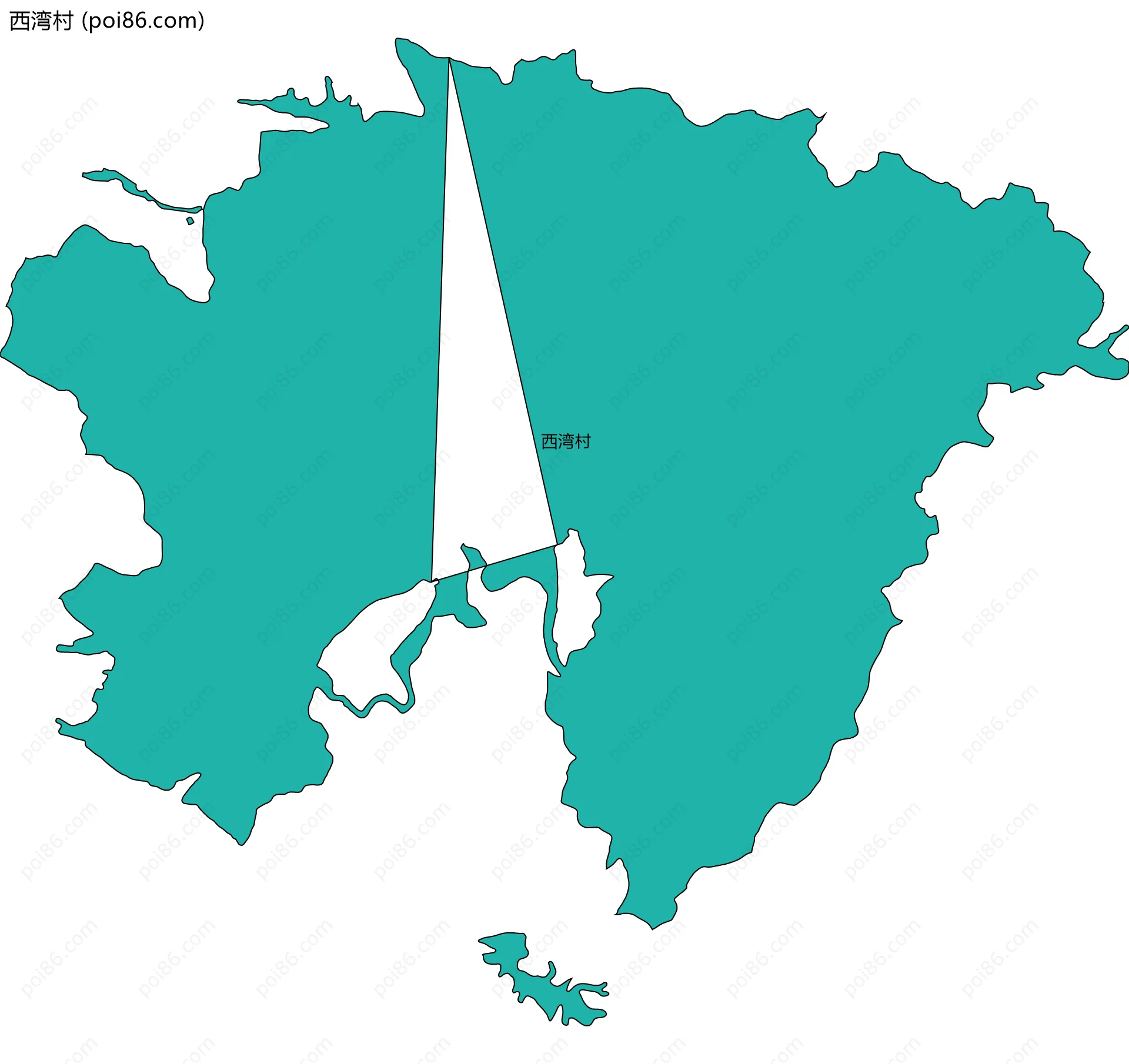 西湾村边界地图