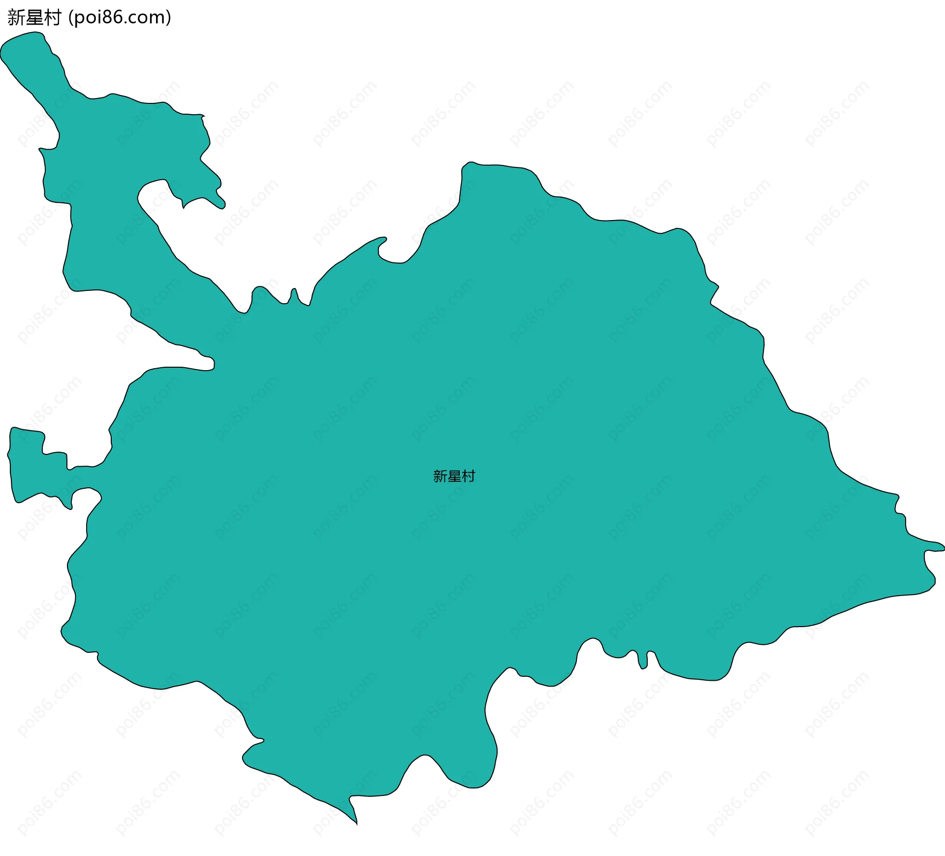 新星村边界地图