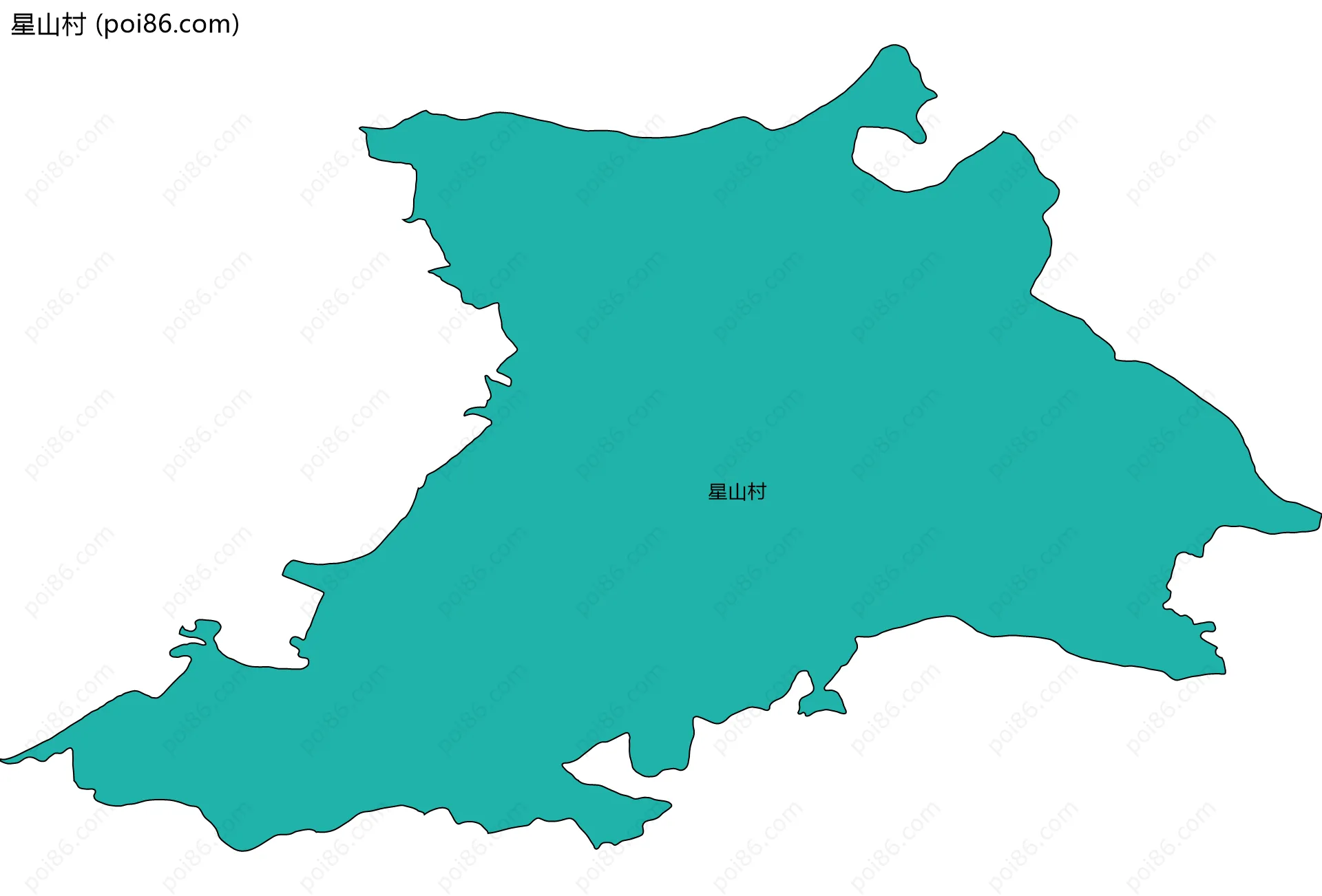 星山村边界地图
