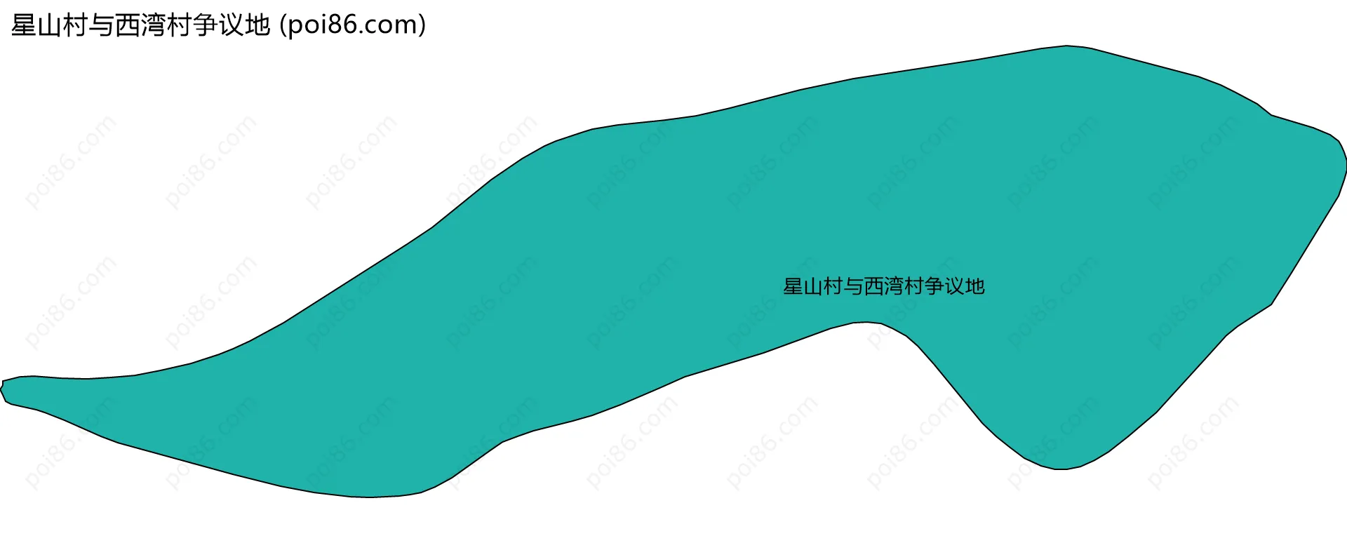 星山村与西湾村争议地边界地图