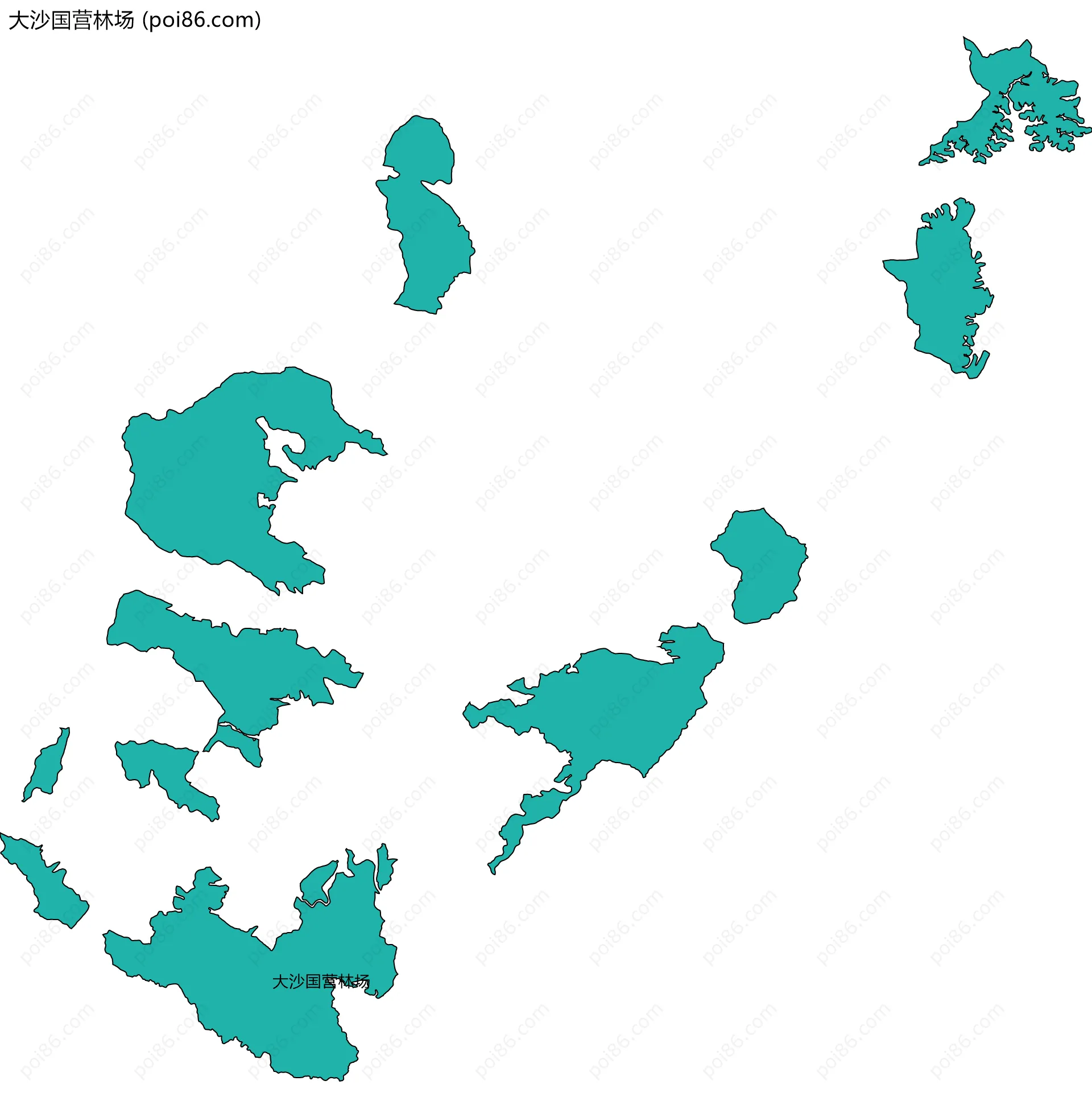 大沙国营林场边界地图