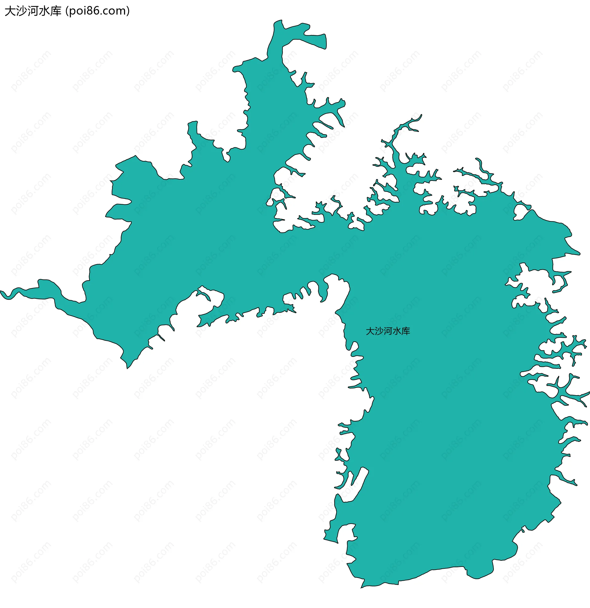 大沙河水库边界地图