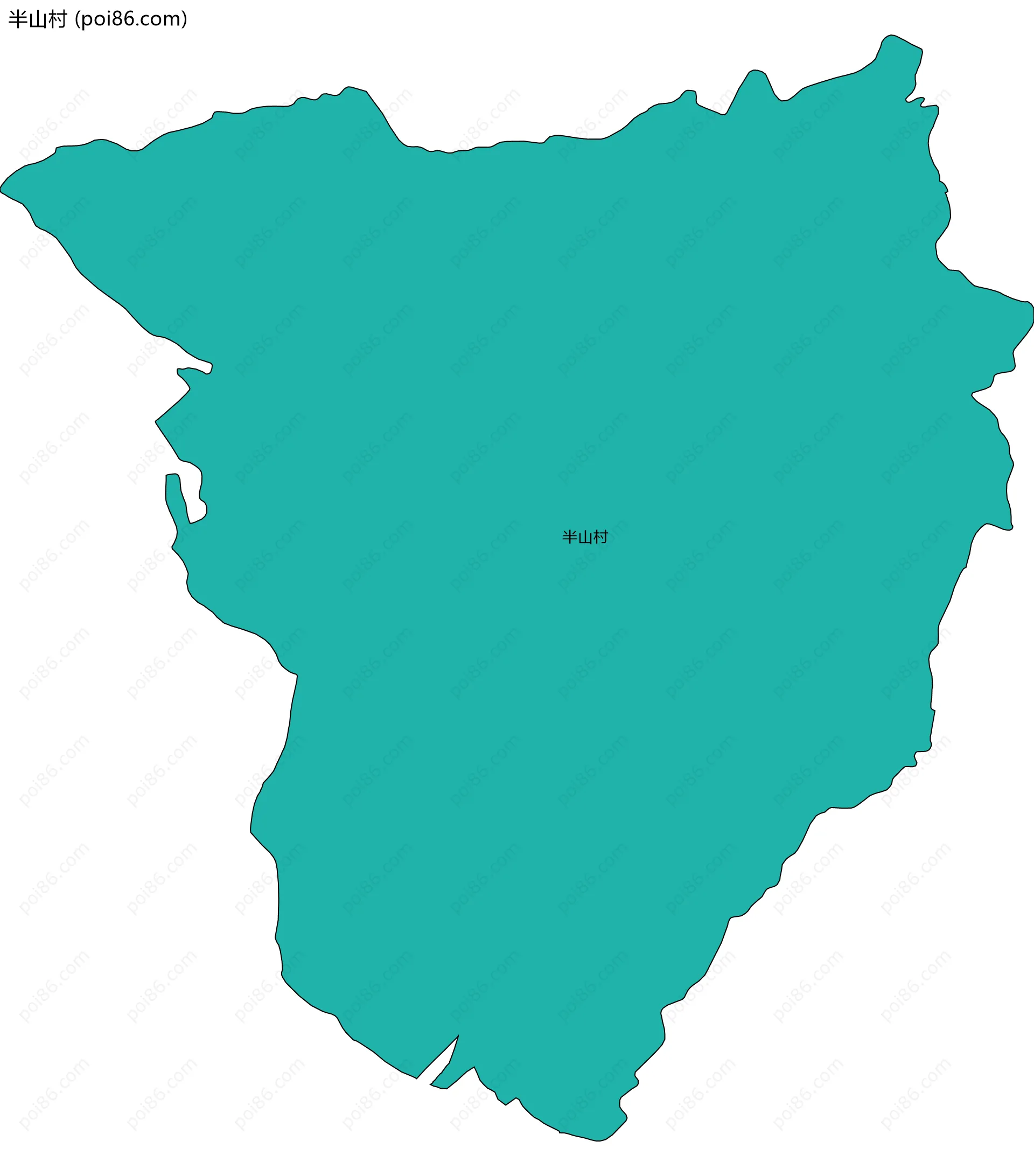 半山村边界地图