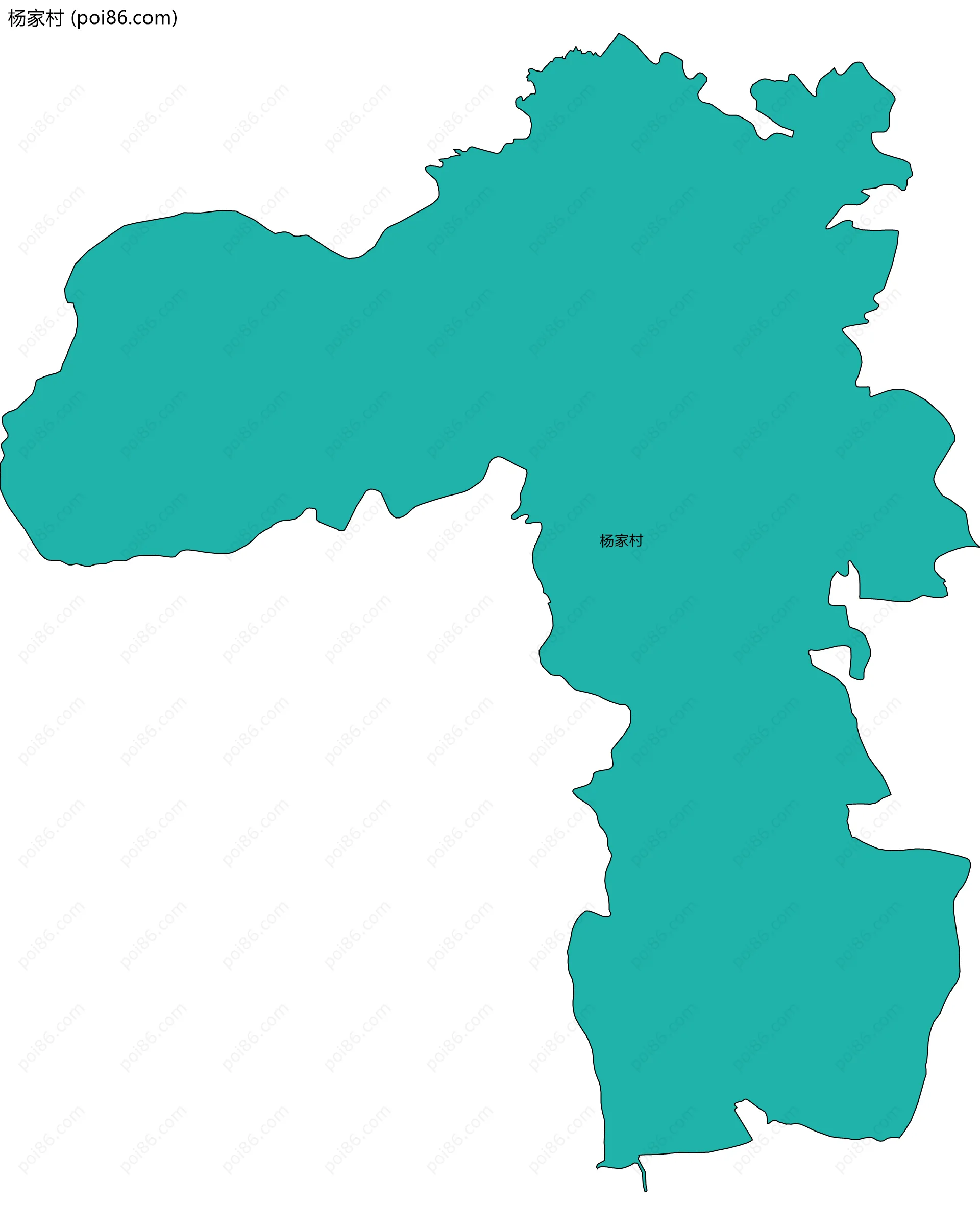 杨家村边界地图