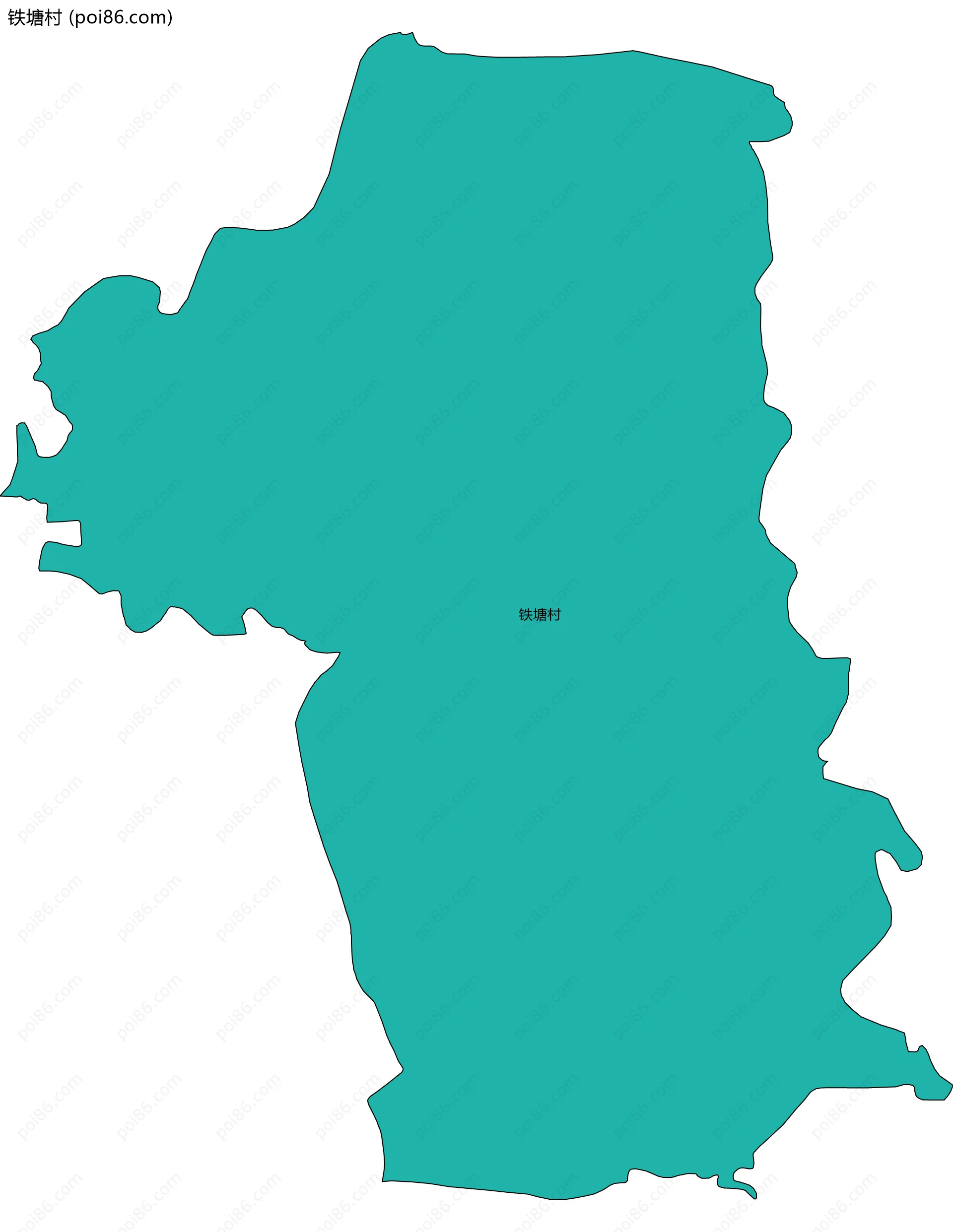 铁塘村边界地图