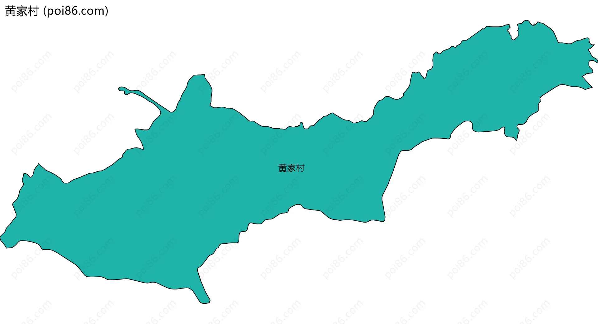 黄家村边界地图