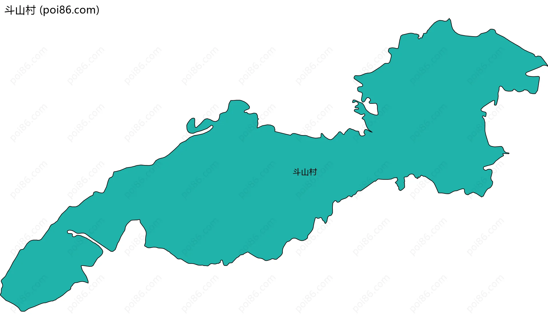 斗山村边界地图