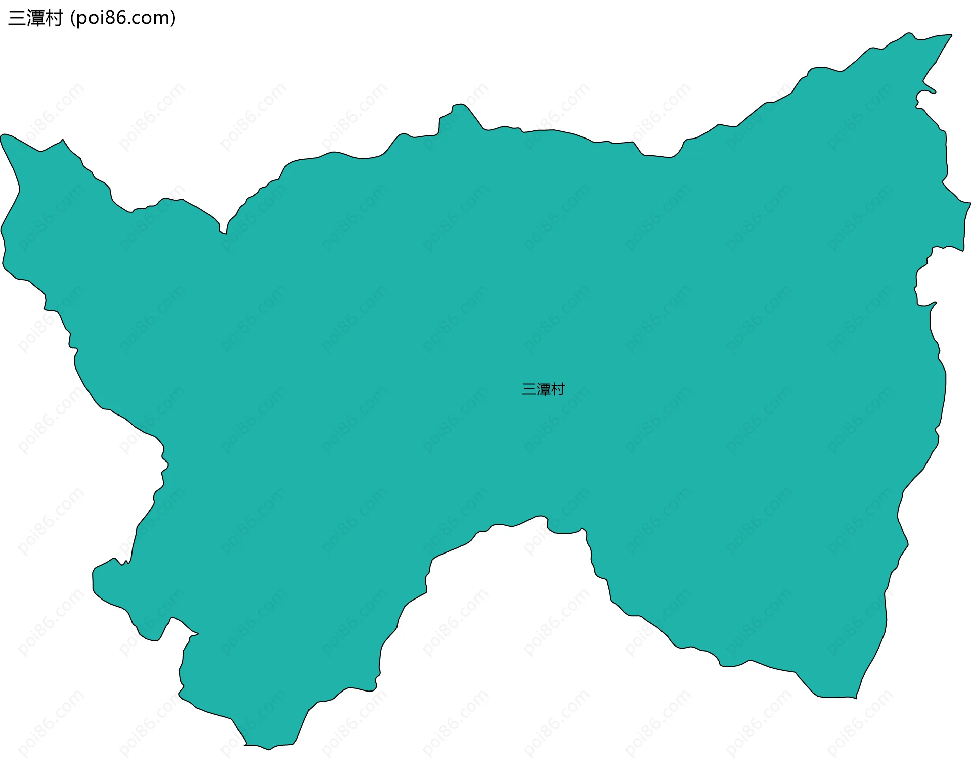 三潭村边界地图