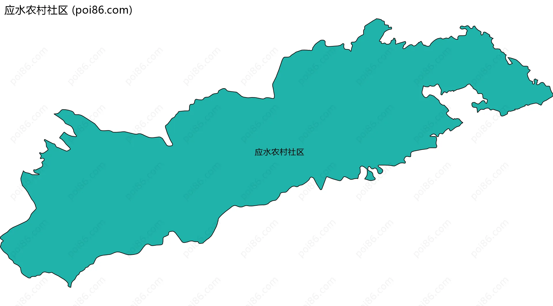 应水农村社区边界地图
