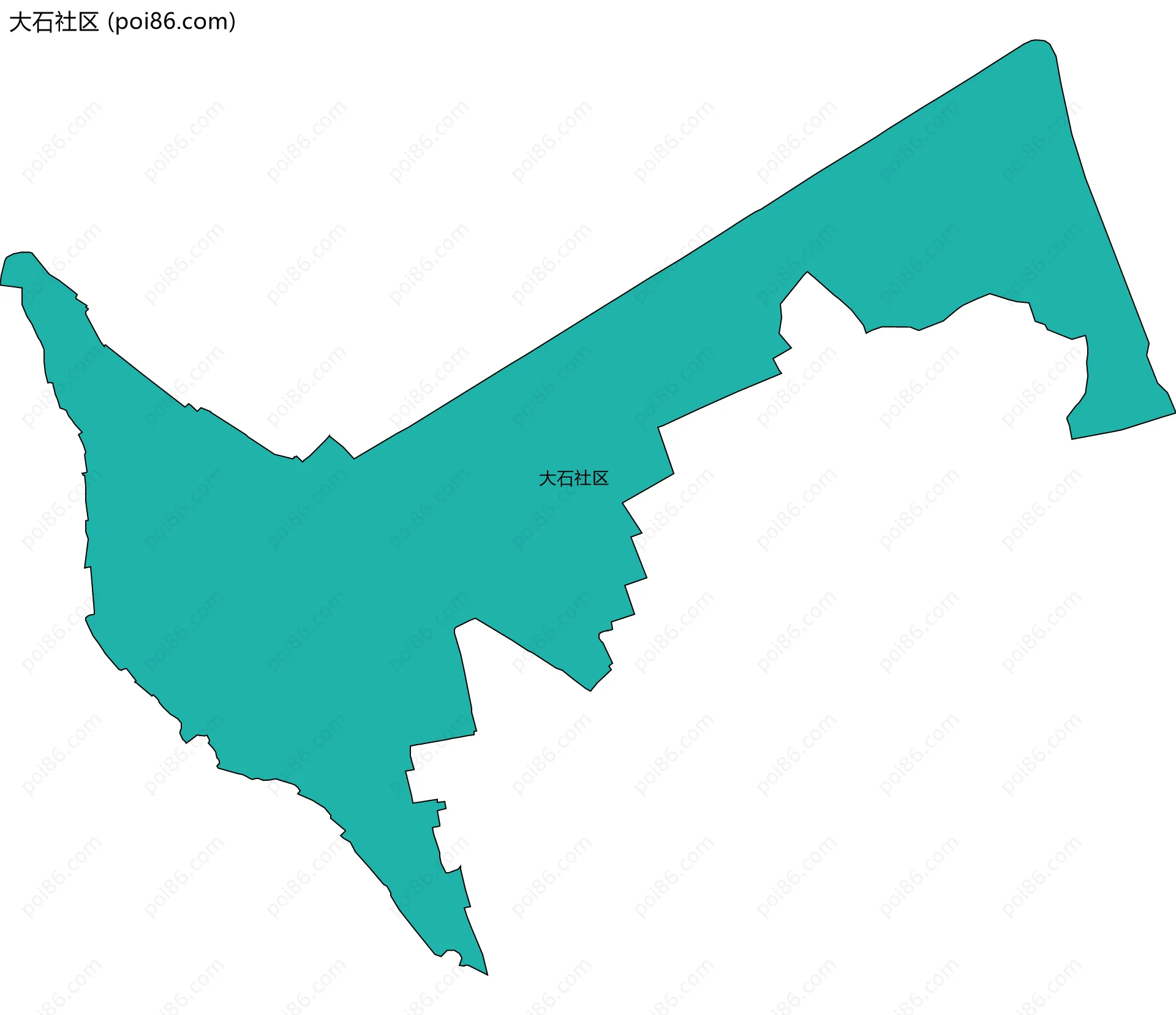 大石社区边界地图