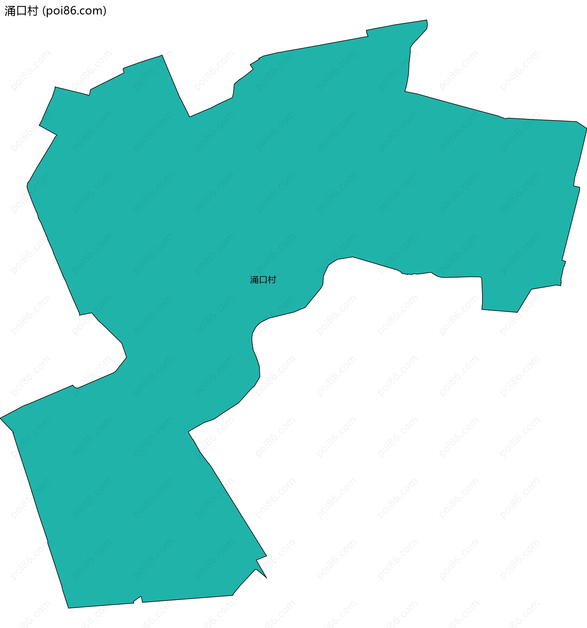 涌口村边界地图