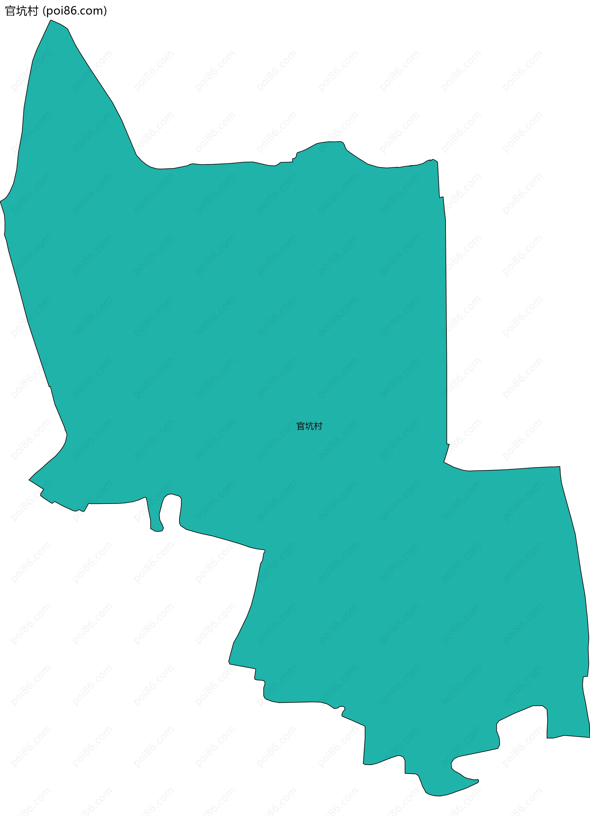 官坑村边界地图