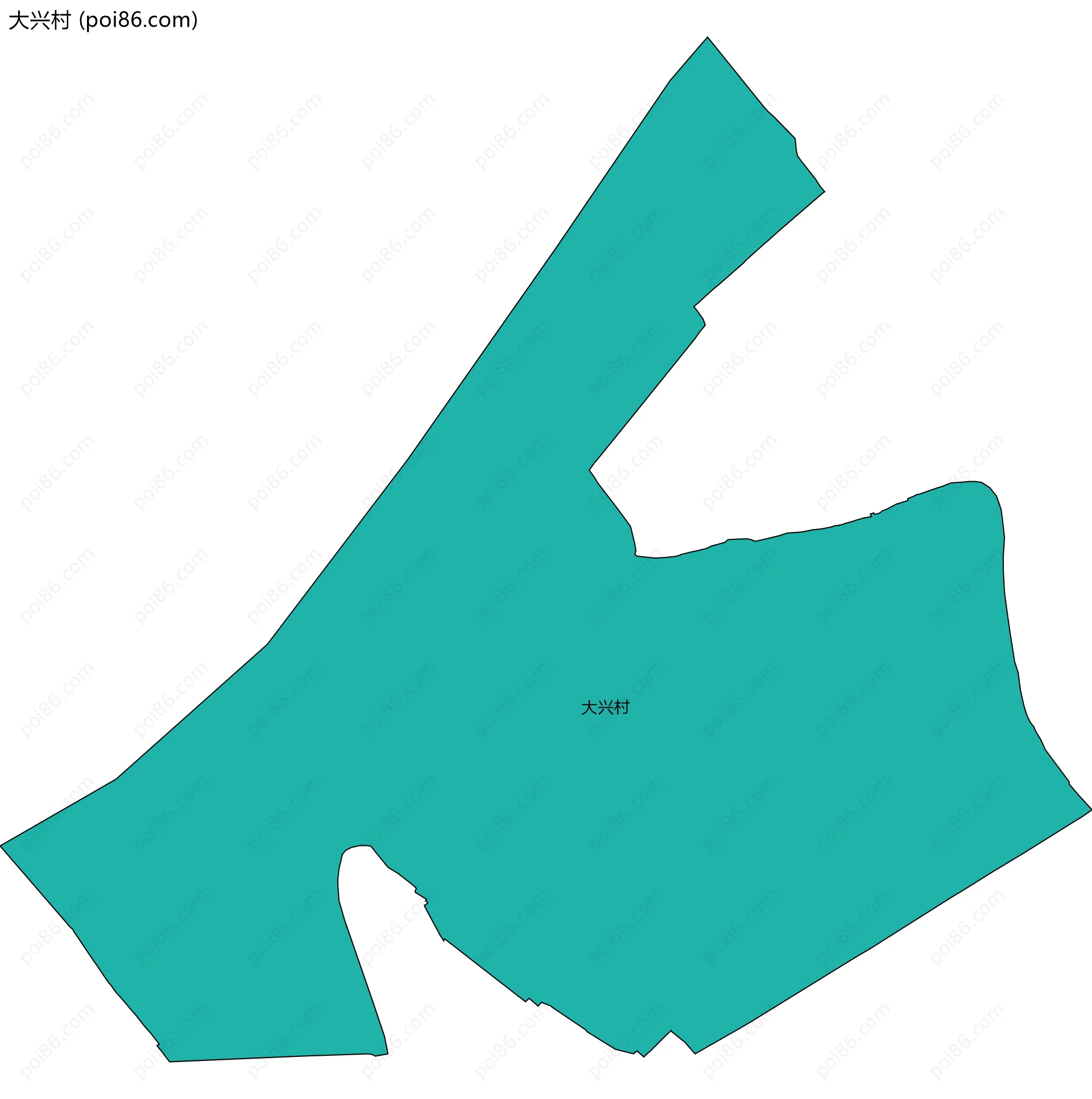 大兴村边界地图