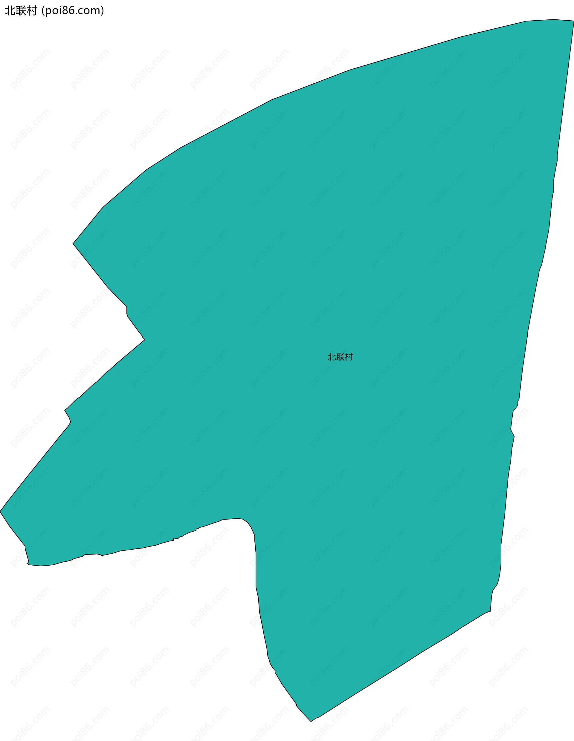 北联村边界地图