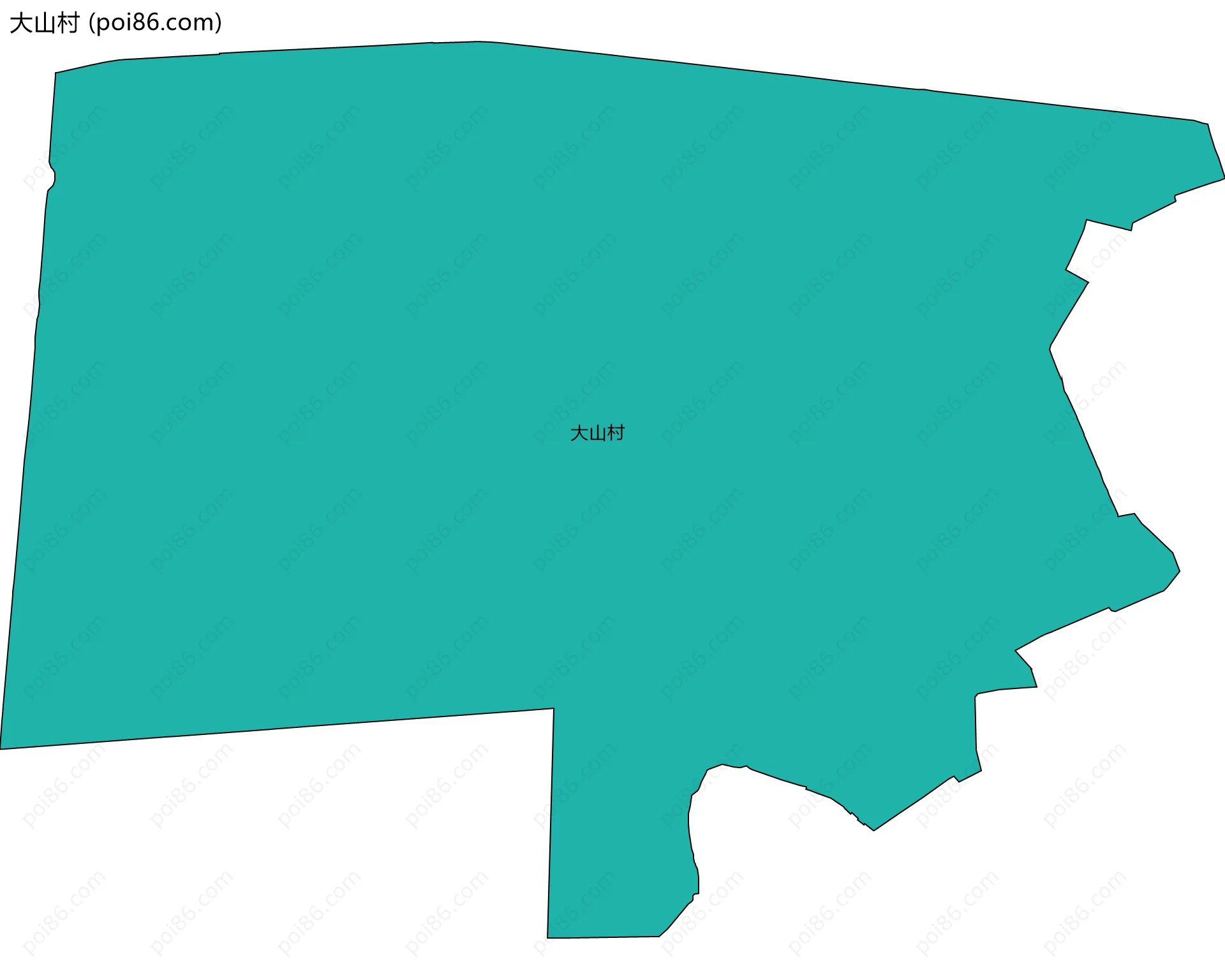 大山村边界地图