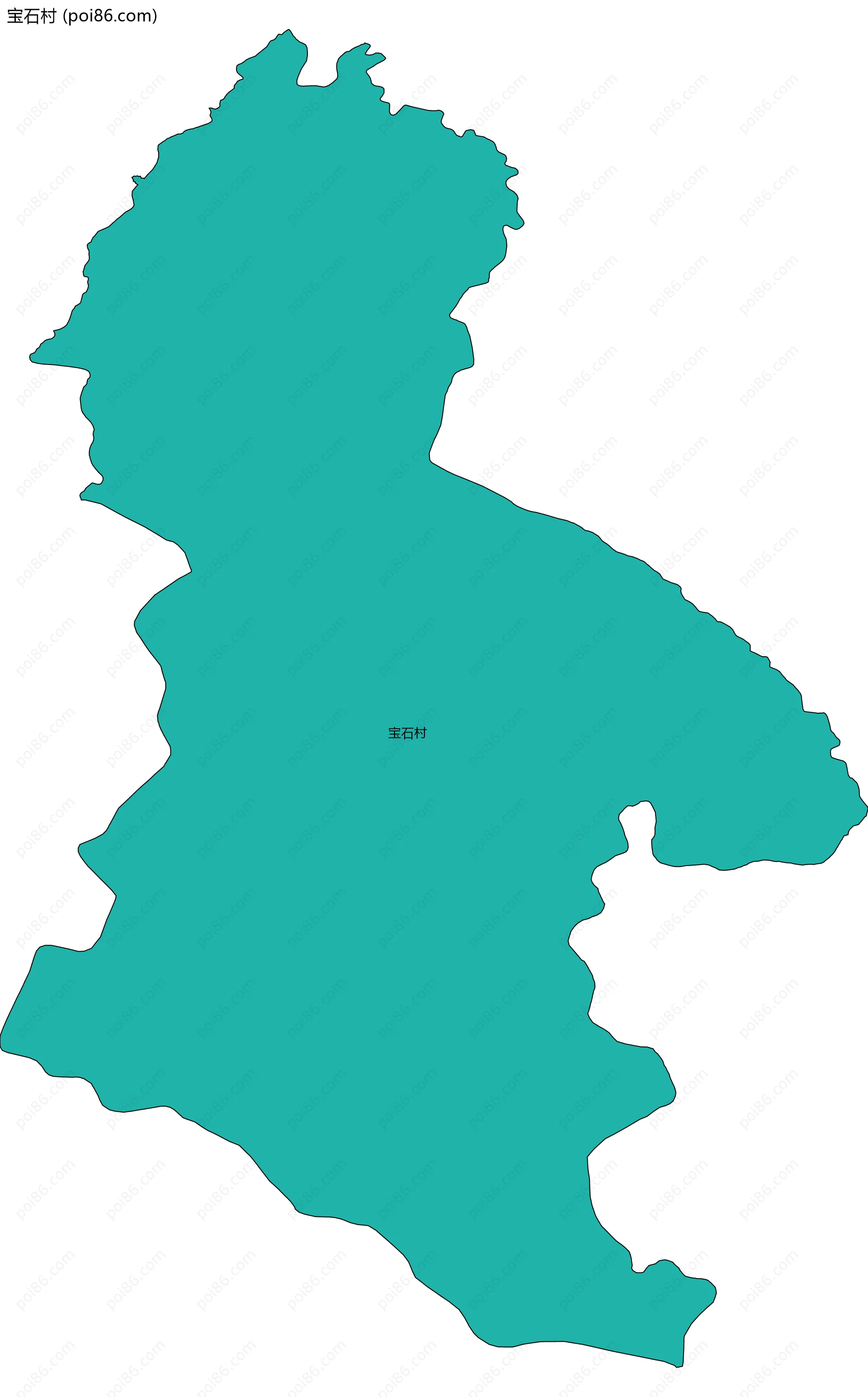 宝石村边界地图