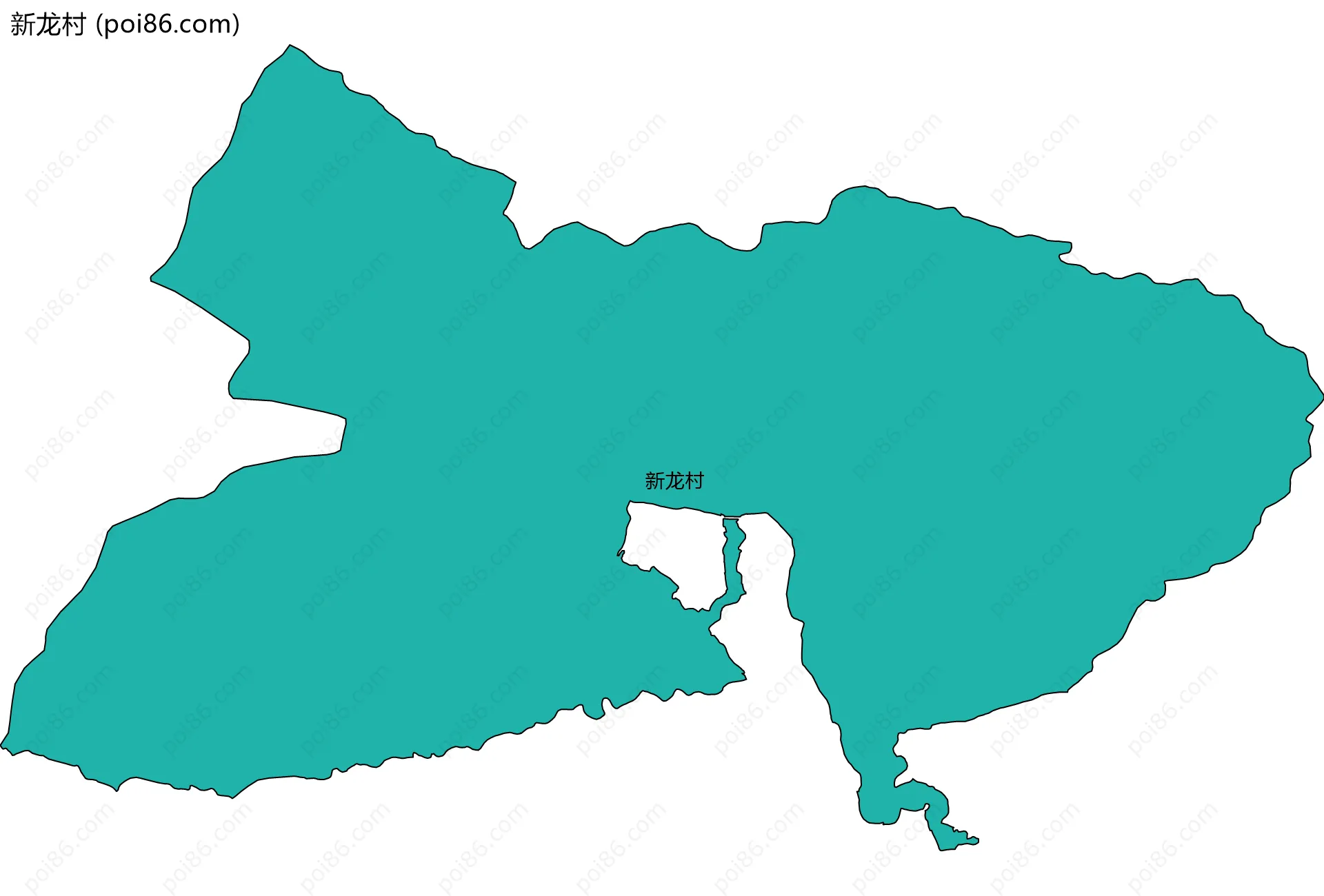 新龙村边界地图