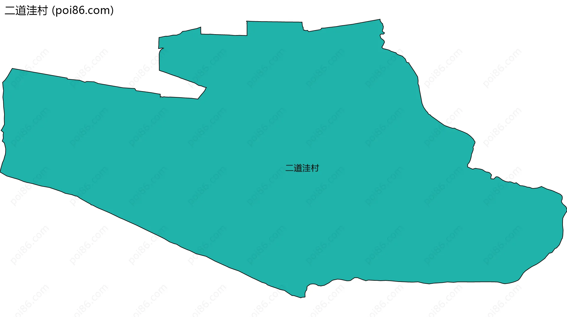 二道洼村边界地图