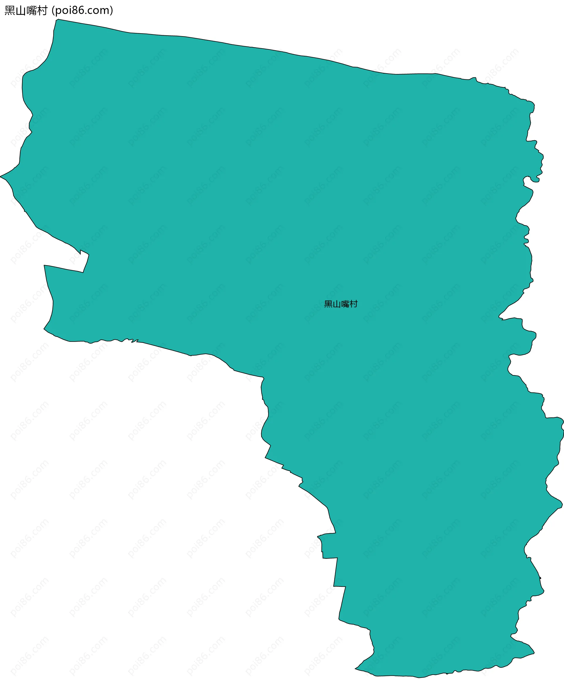 黑山嘴村边界地图