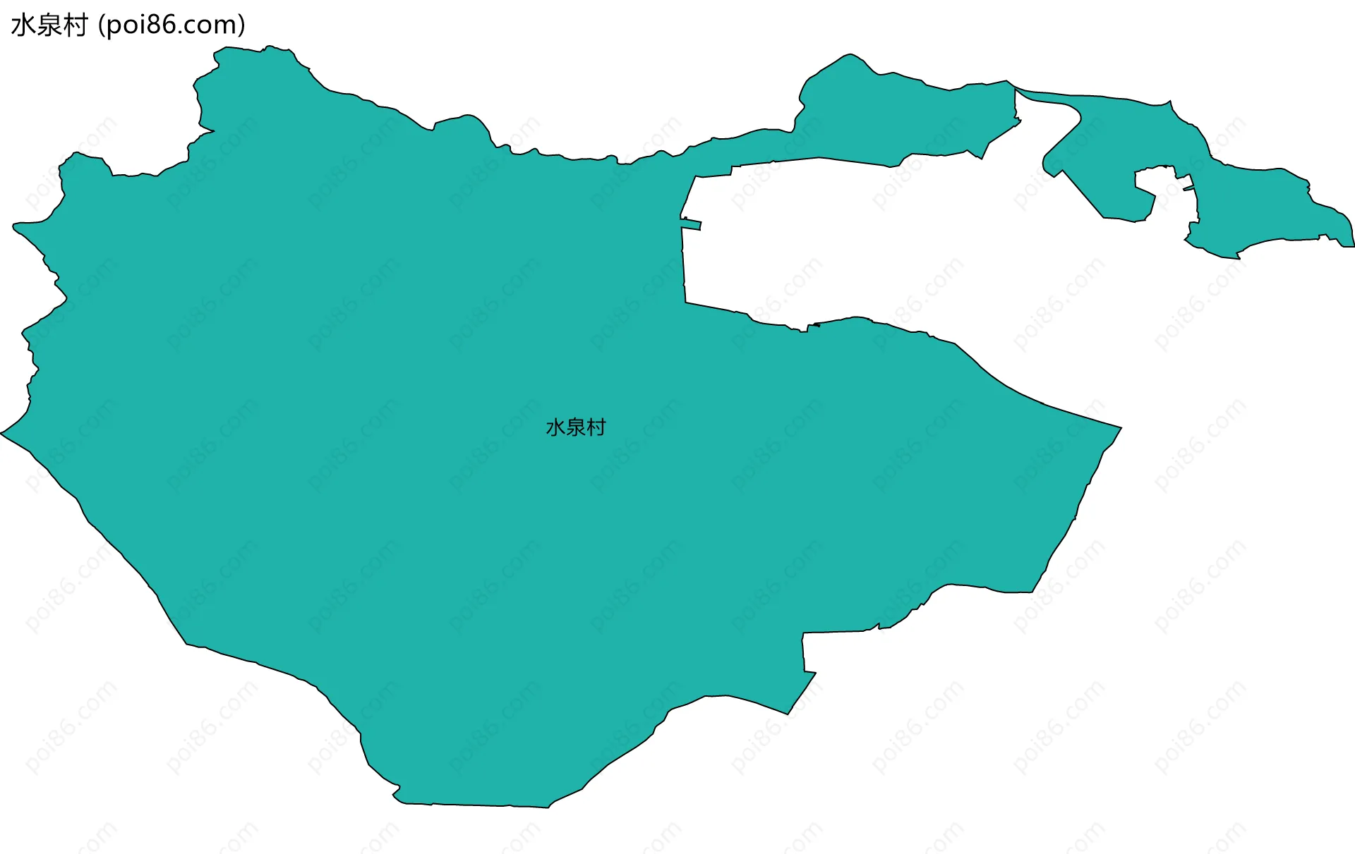 水泉村边界地图
