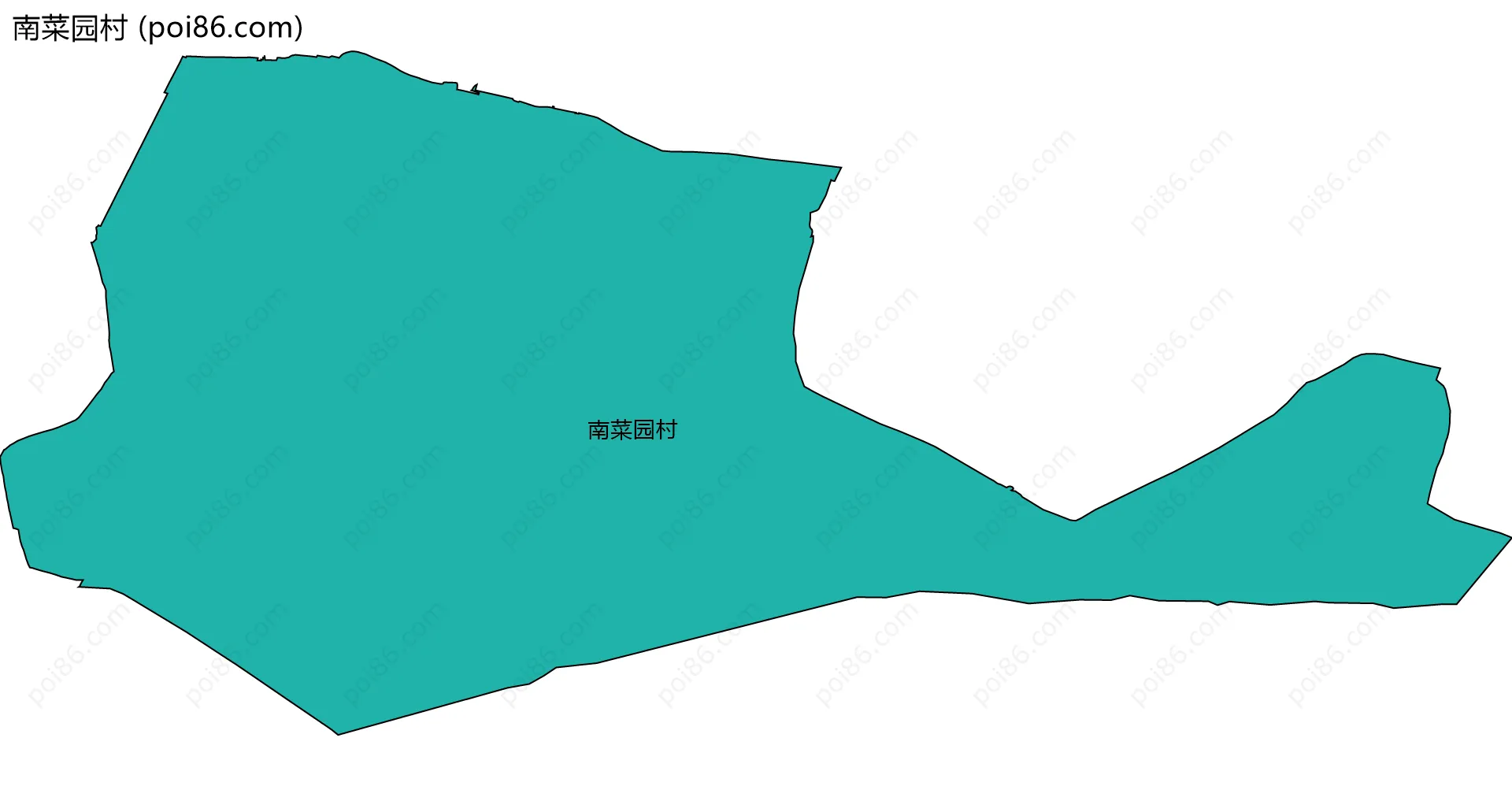 南菜园村边界地图