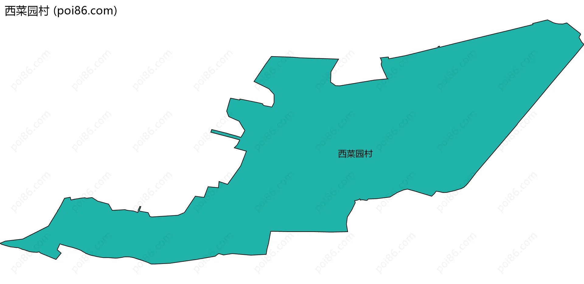 西菜园村边界地图