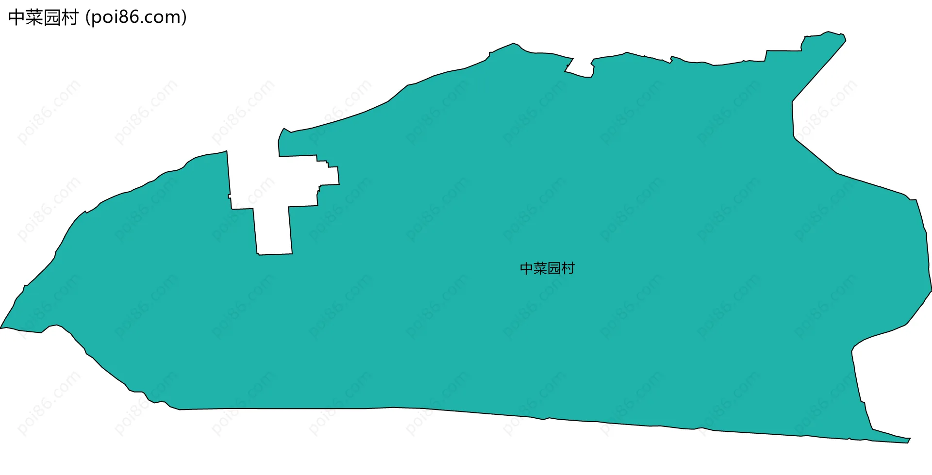 中菜园村边界地图