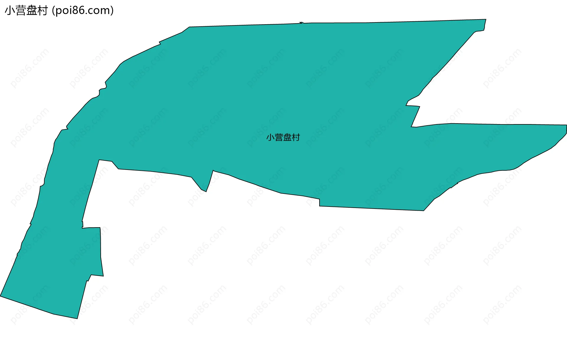 小营盘村边界地图