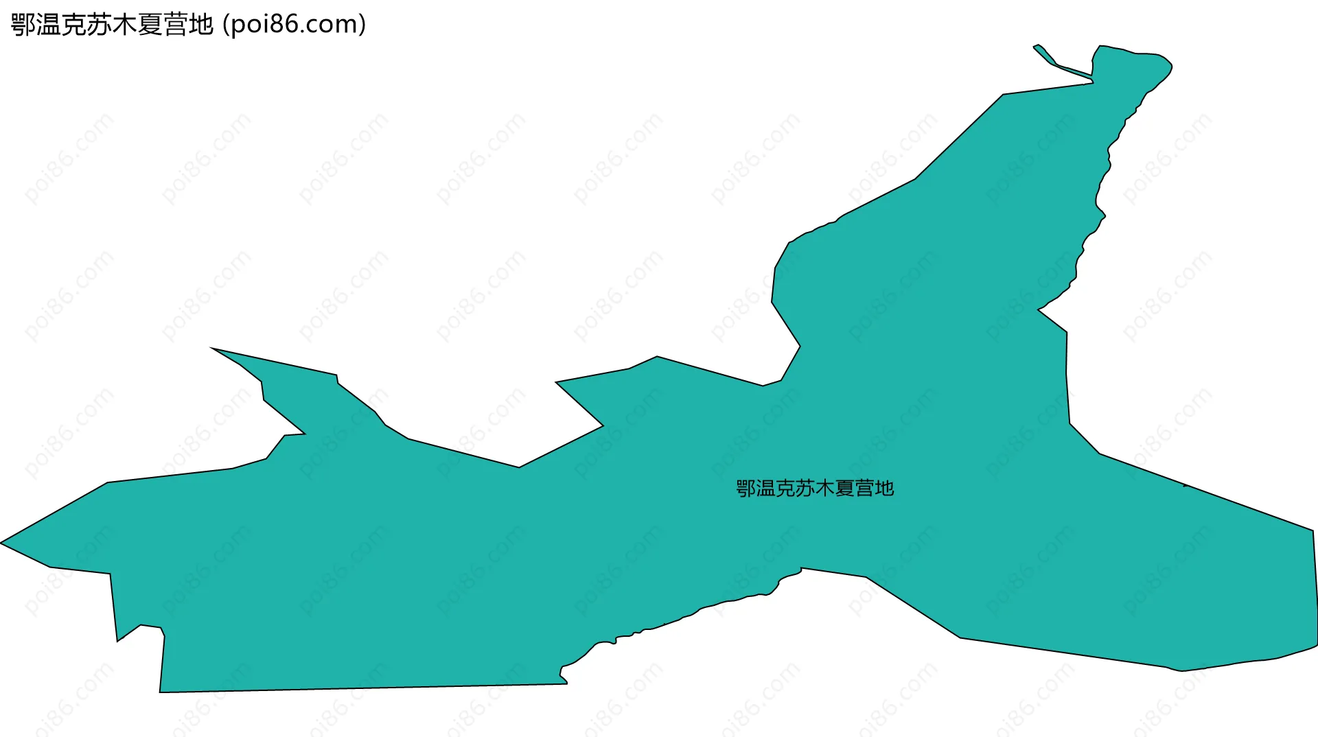 鄂温克苏木夏营地边界地图