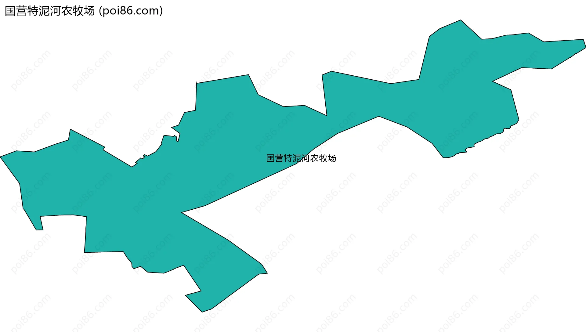 国营特泥河农牧场边界地图