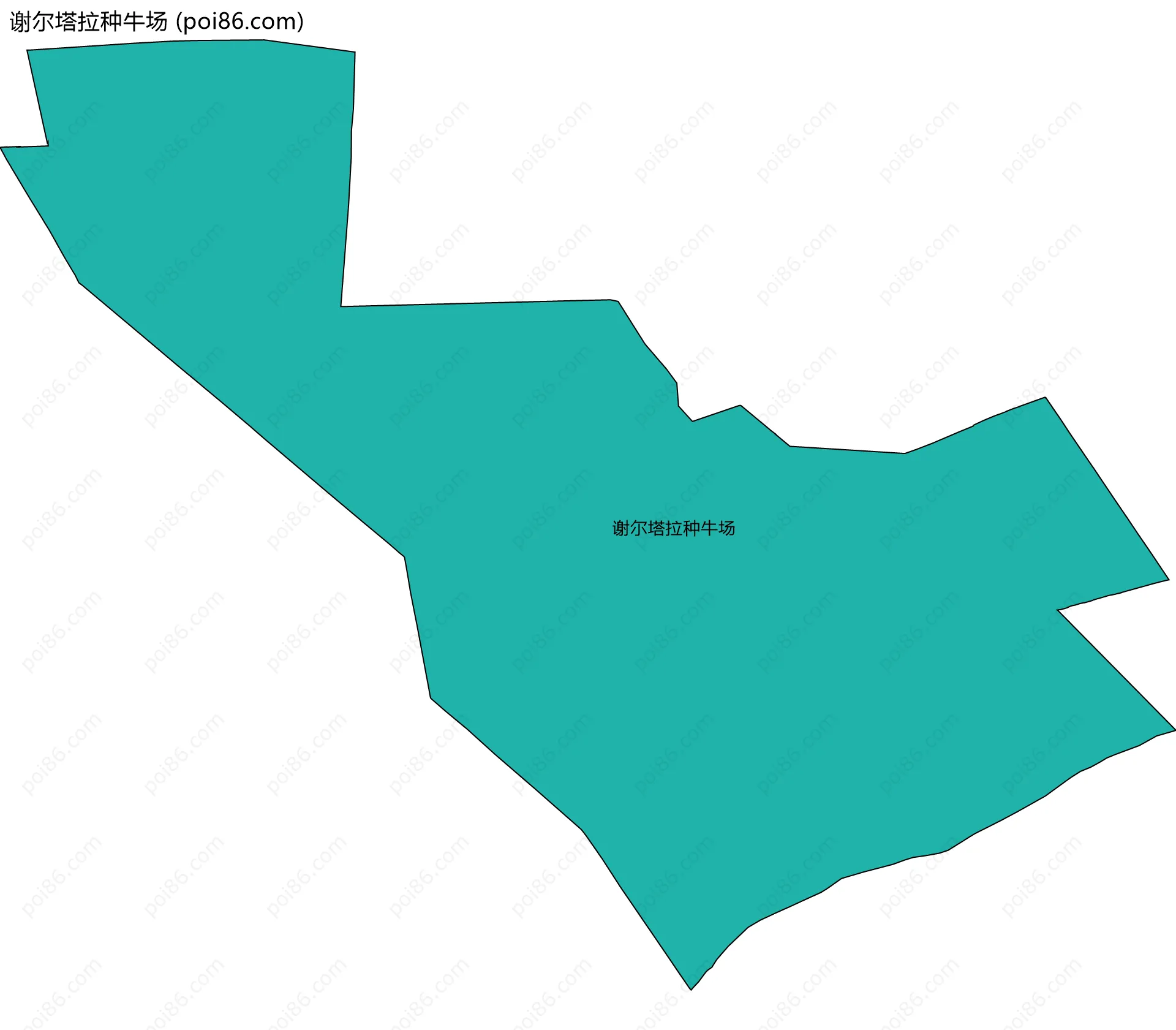 谢尔塔拉种牛场边界地图