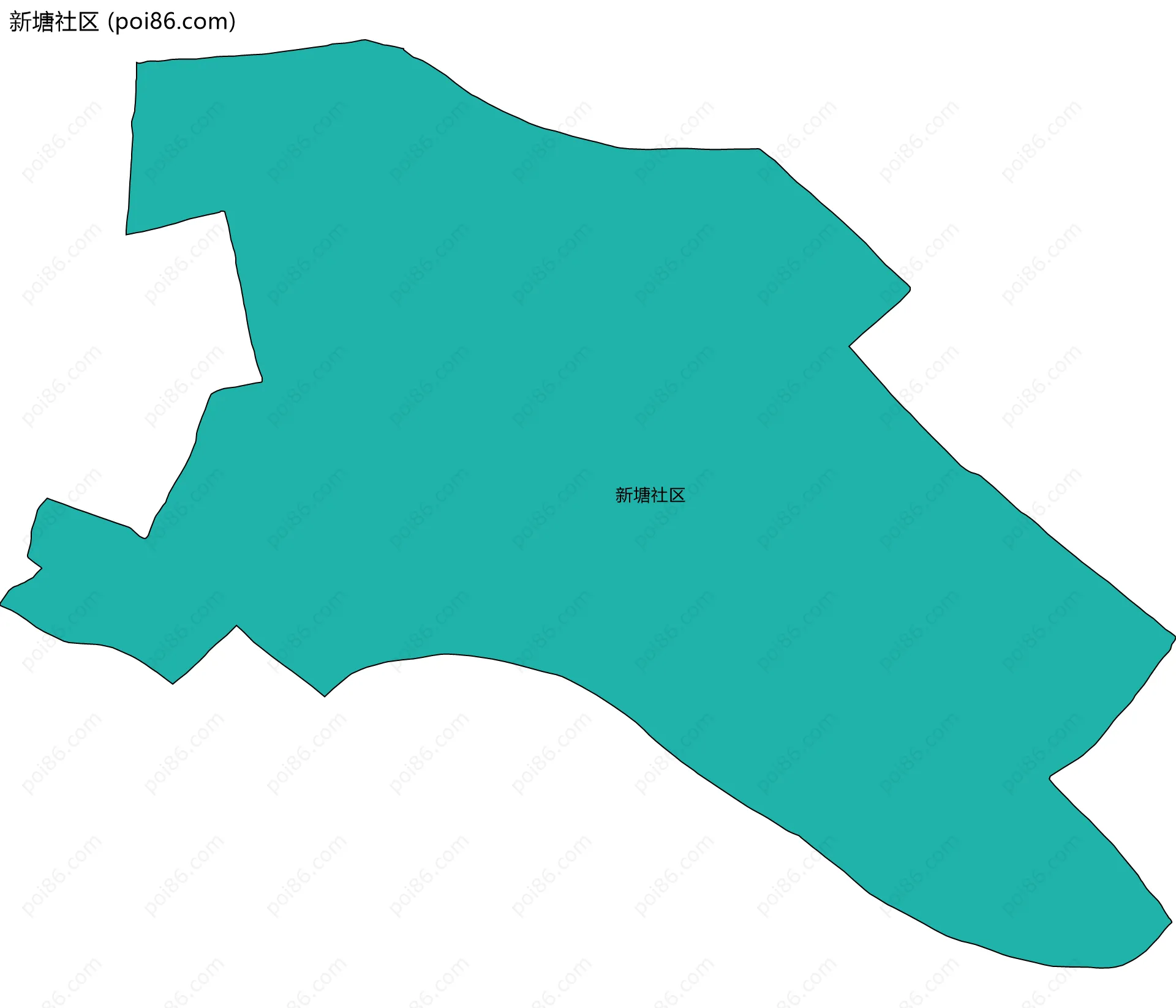 新塘社区边界地图