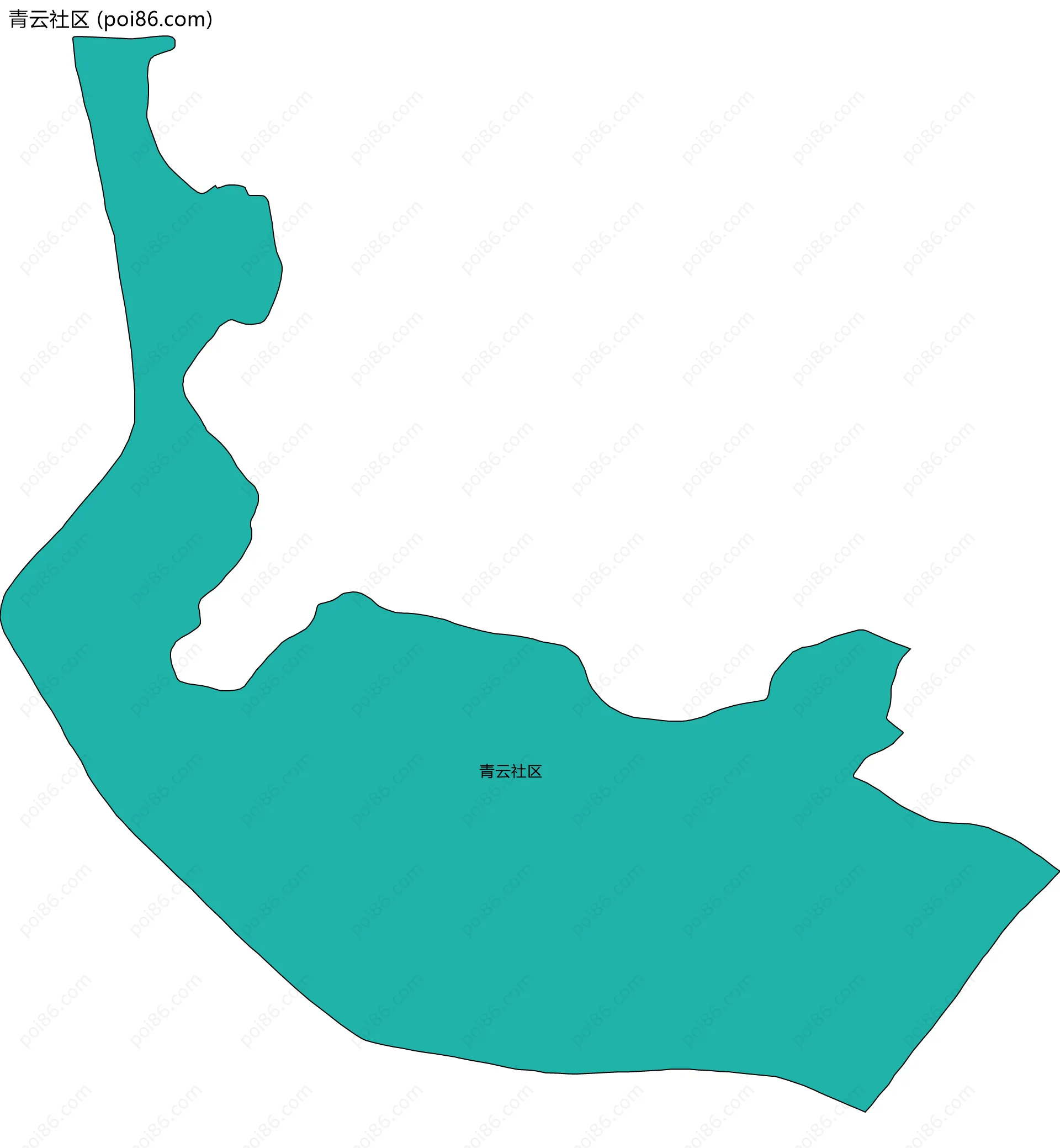 青云社区边界地图