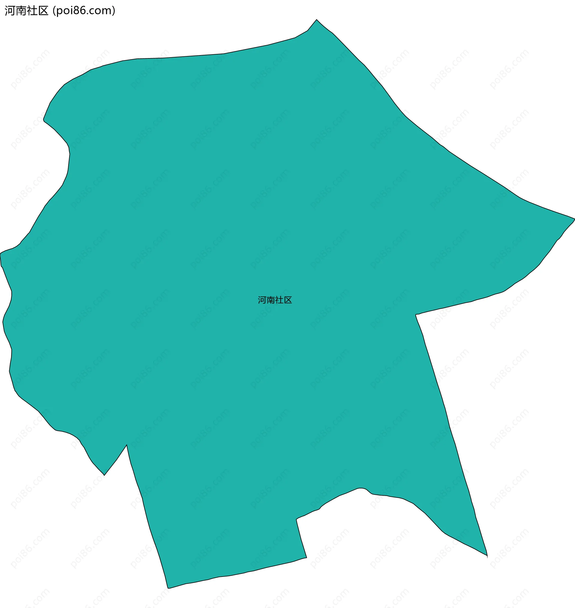 河南社区边界地图