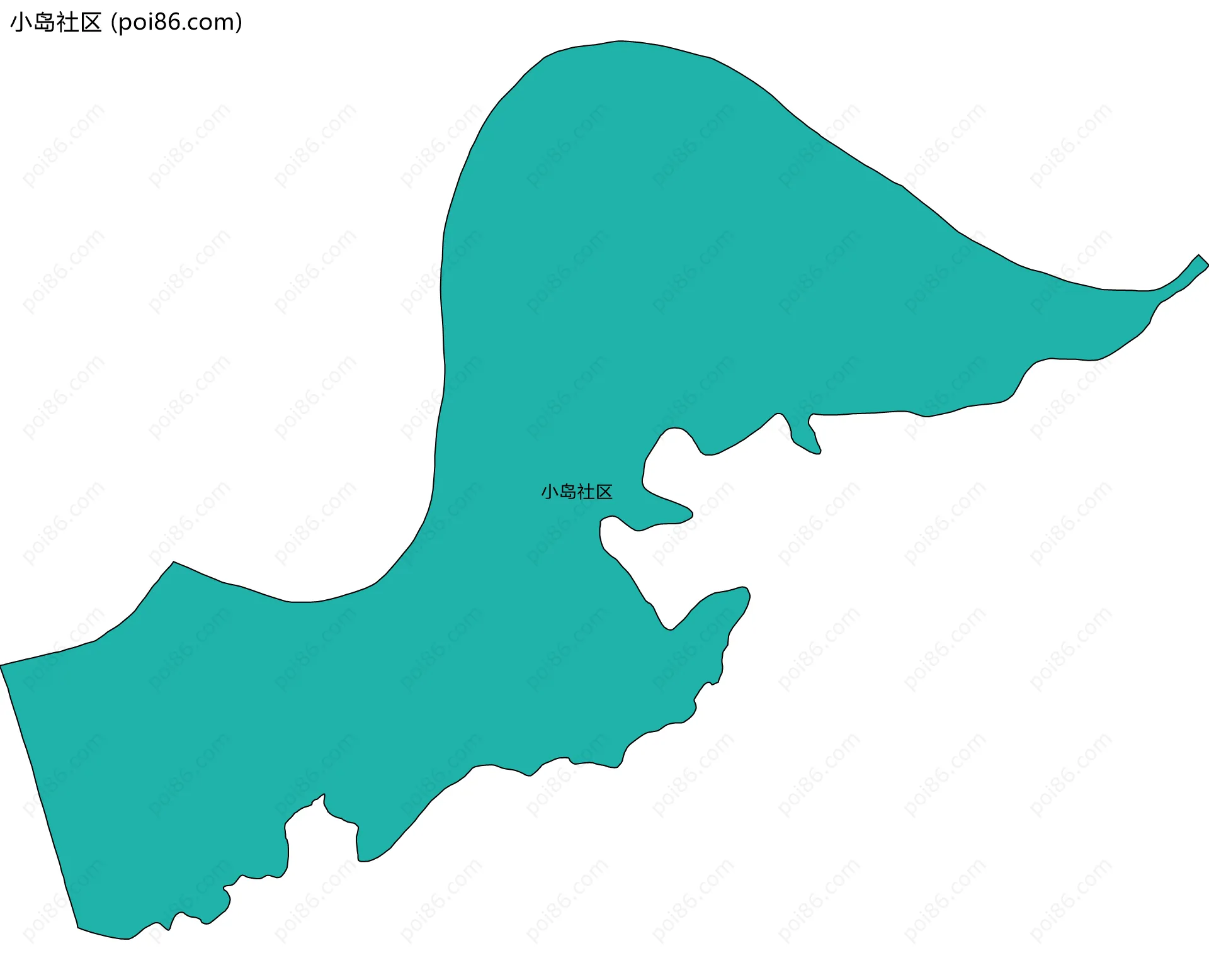 小岛社区边界地图
