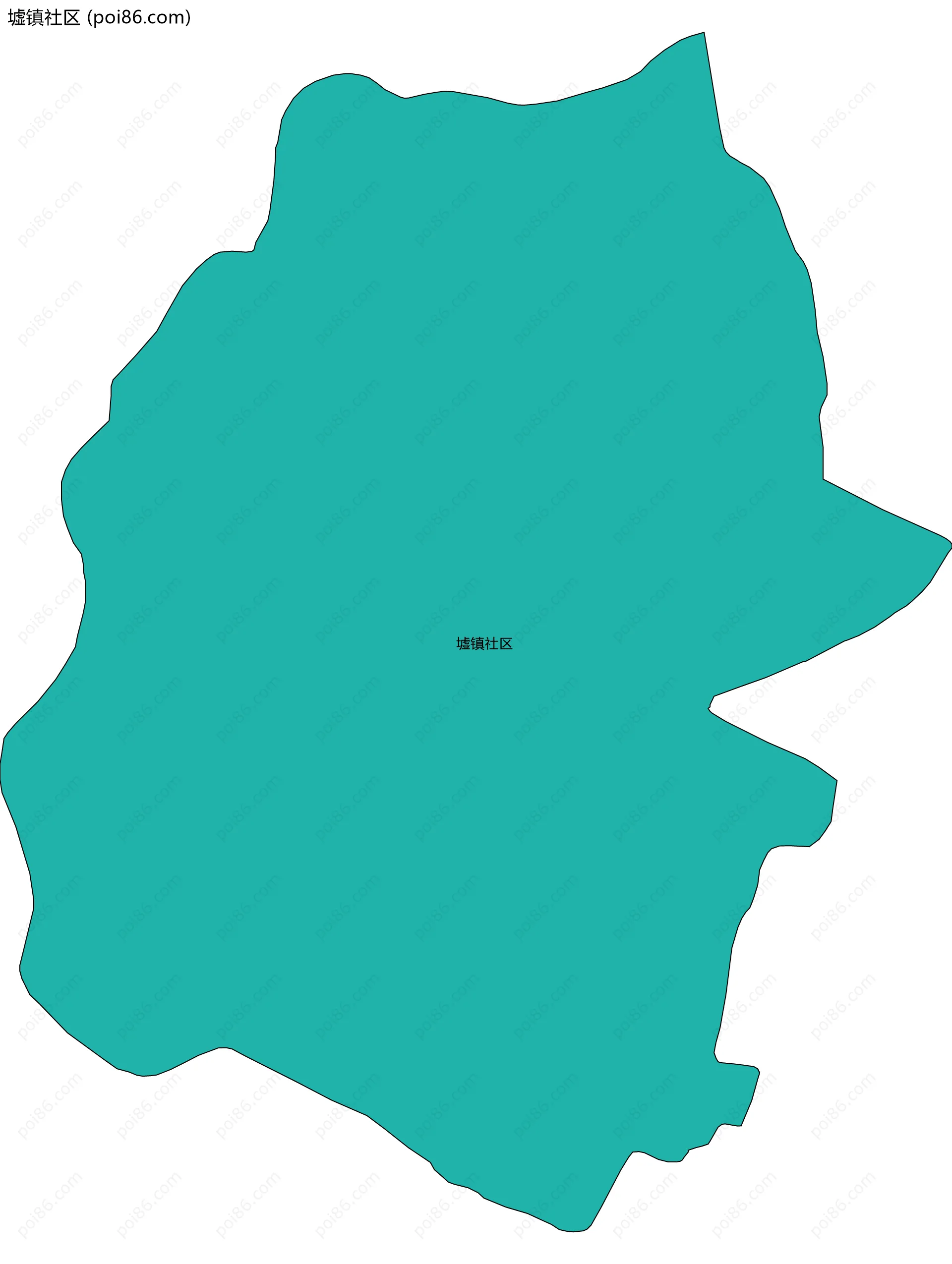 墟镇社区边界地图