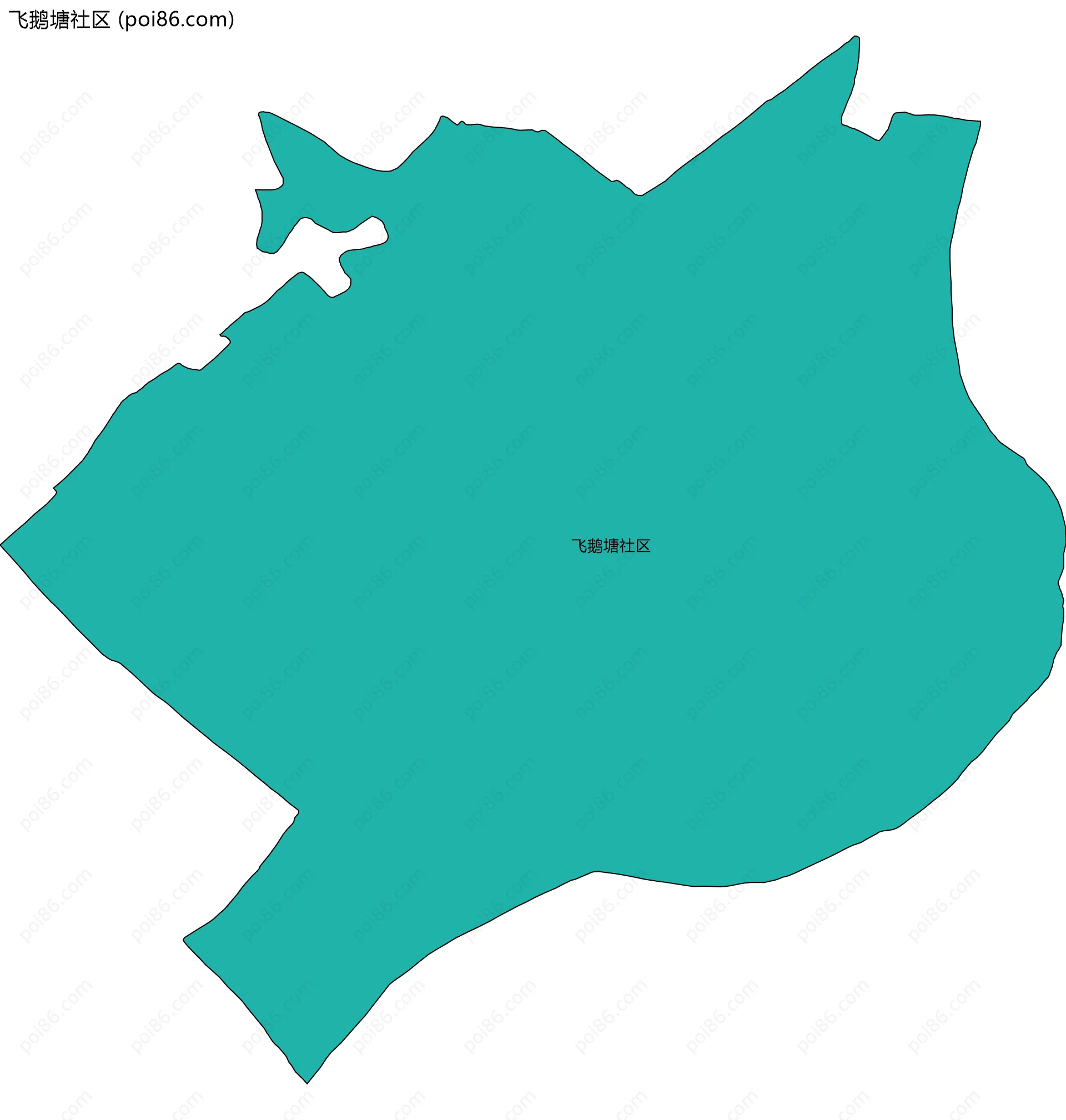 飞鹅塘社区边界地图