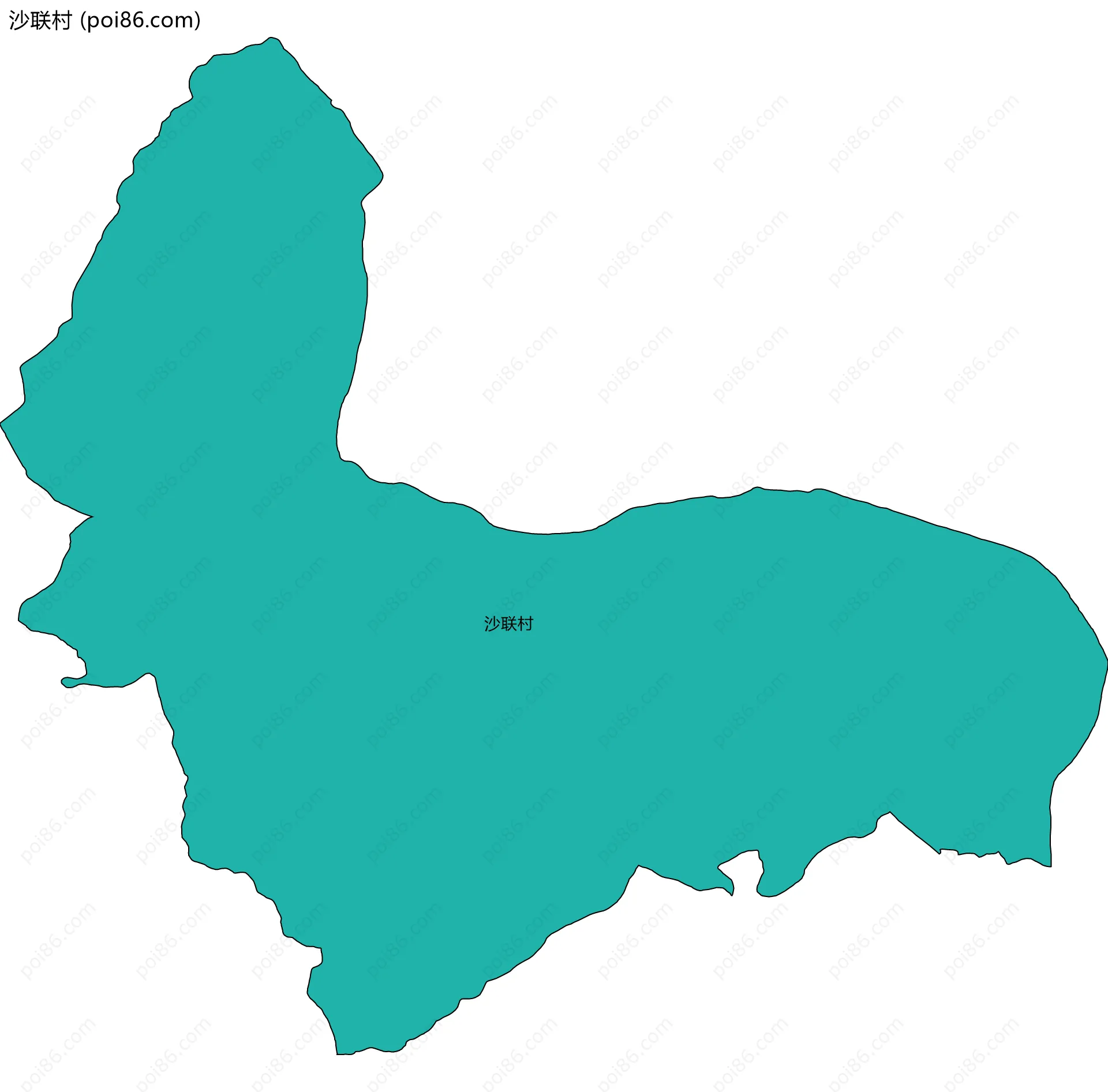 沙联村边界地图