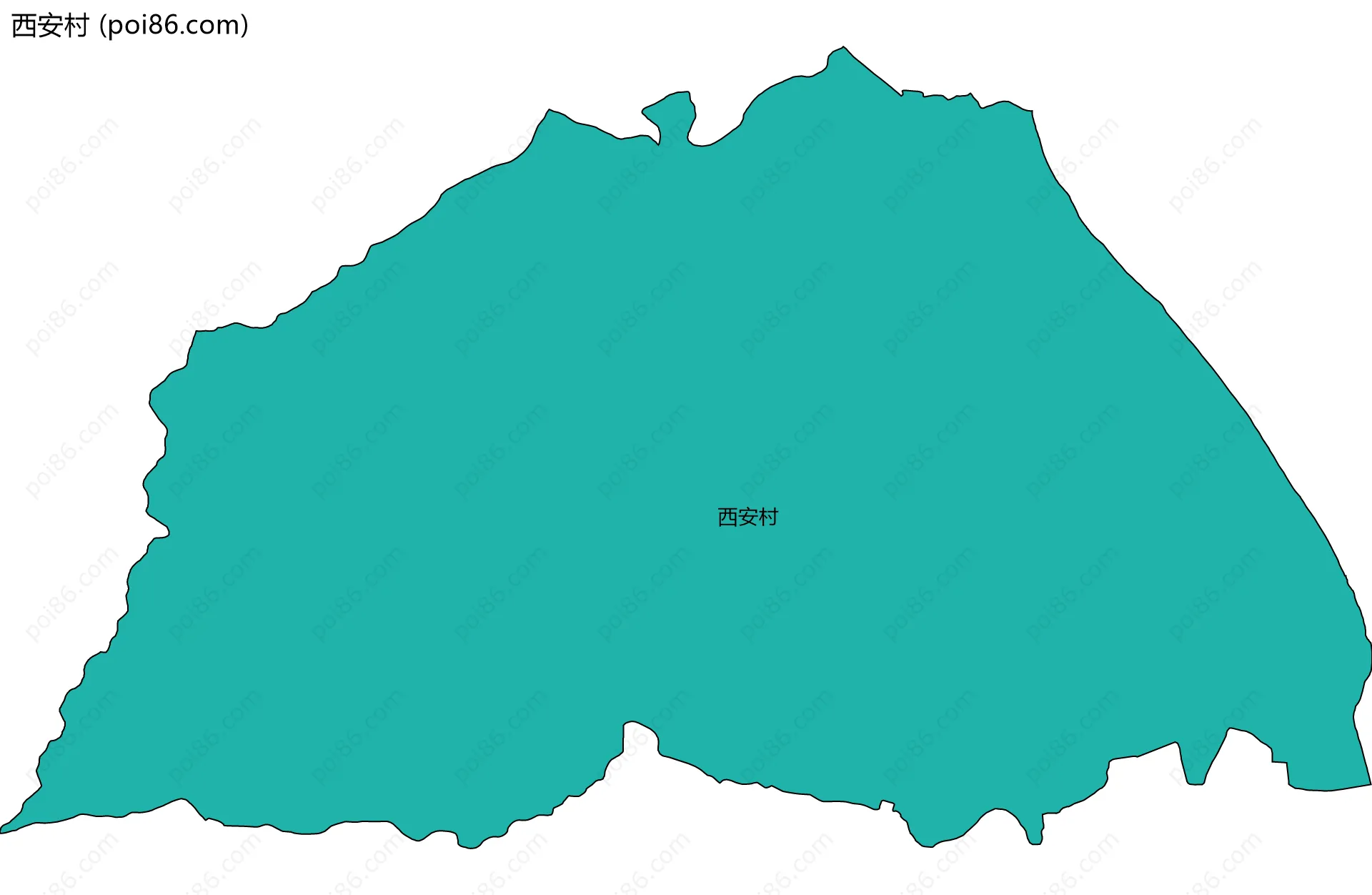 西安村边界地图