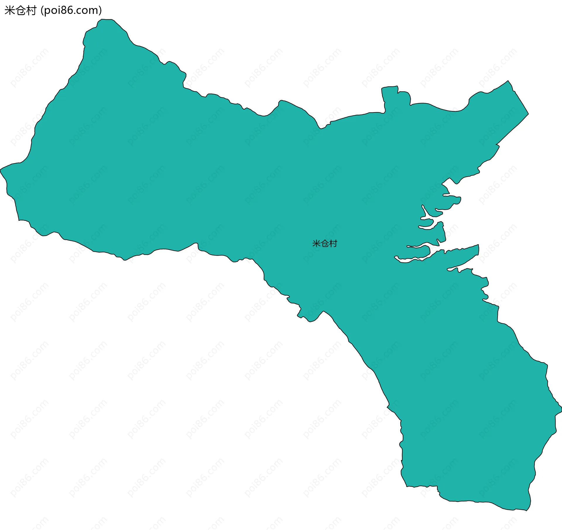 米仓村边界地图