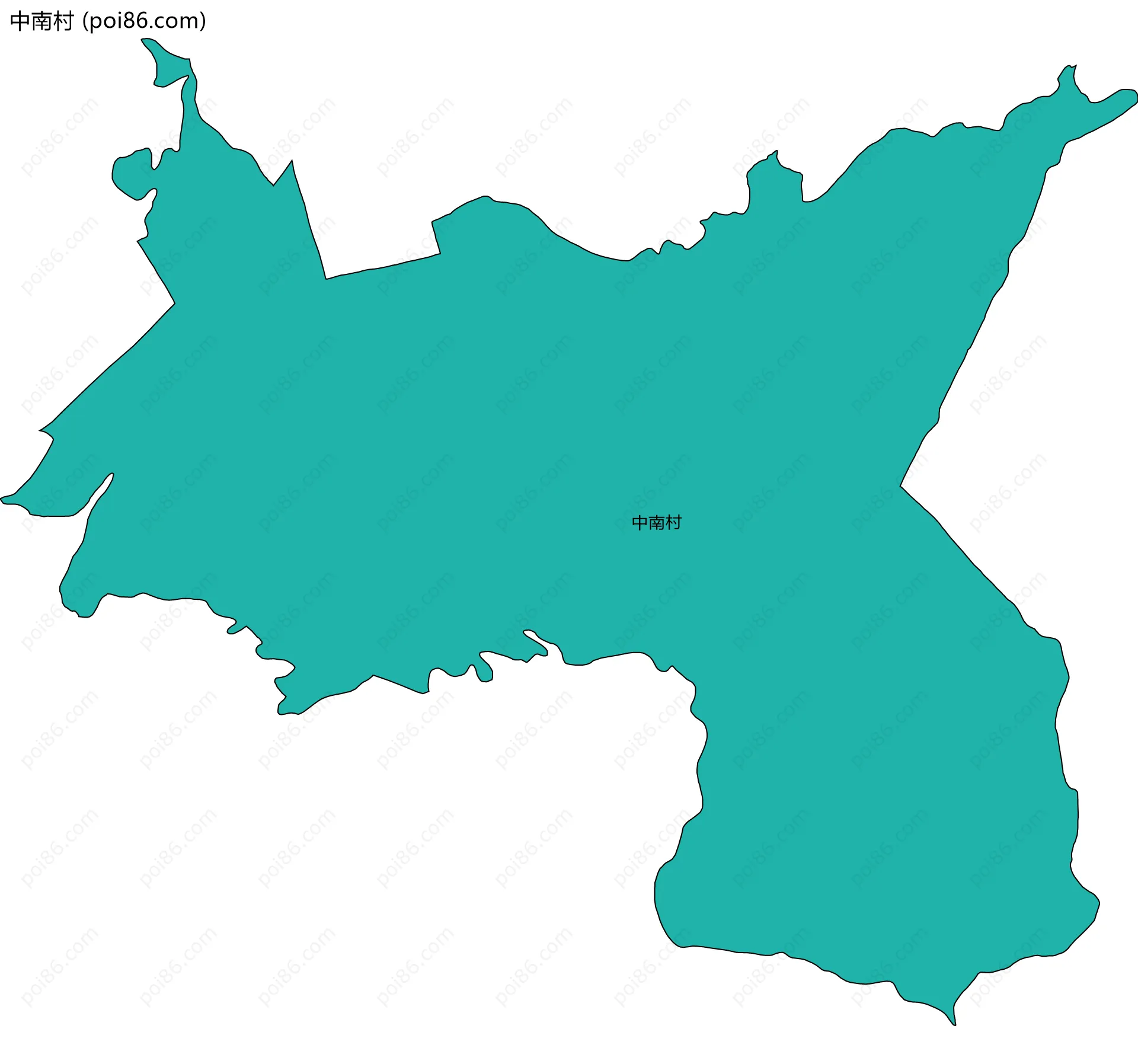 中南村边界地图