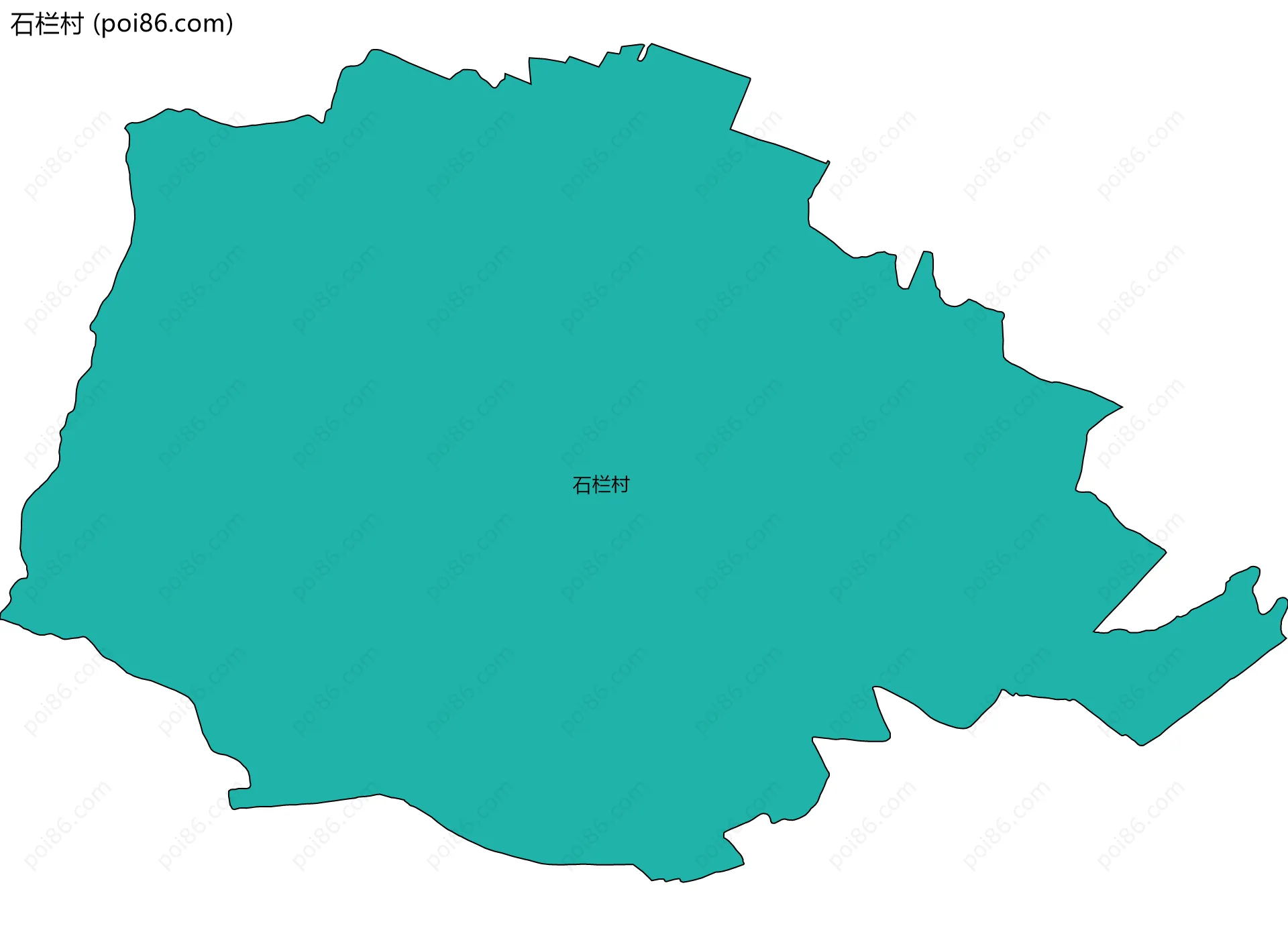 石栏村边界地图